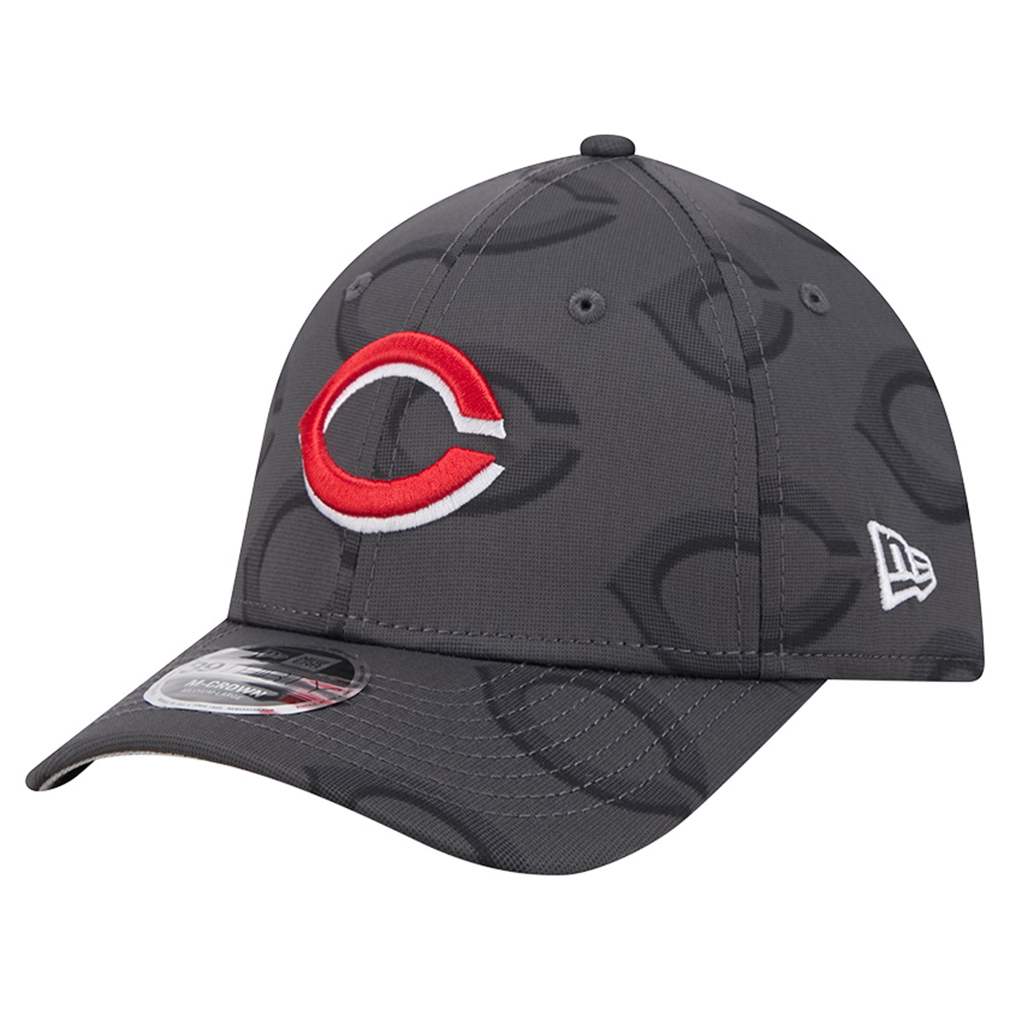 Men's New Era Gray Cincinnati Reds Halftone 39THIRTY Flex Hat