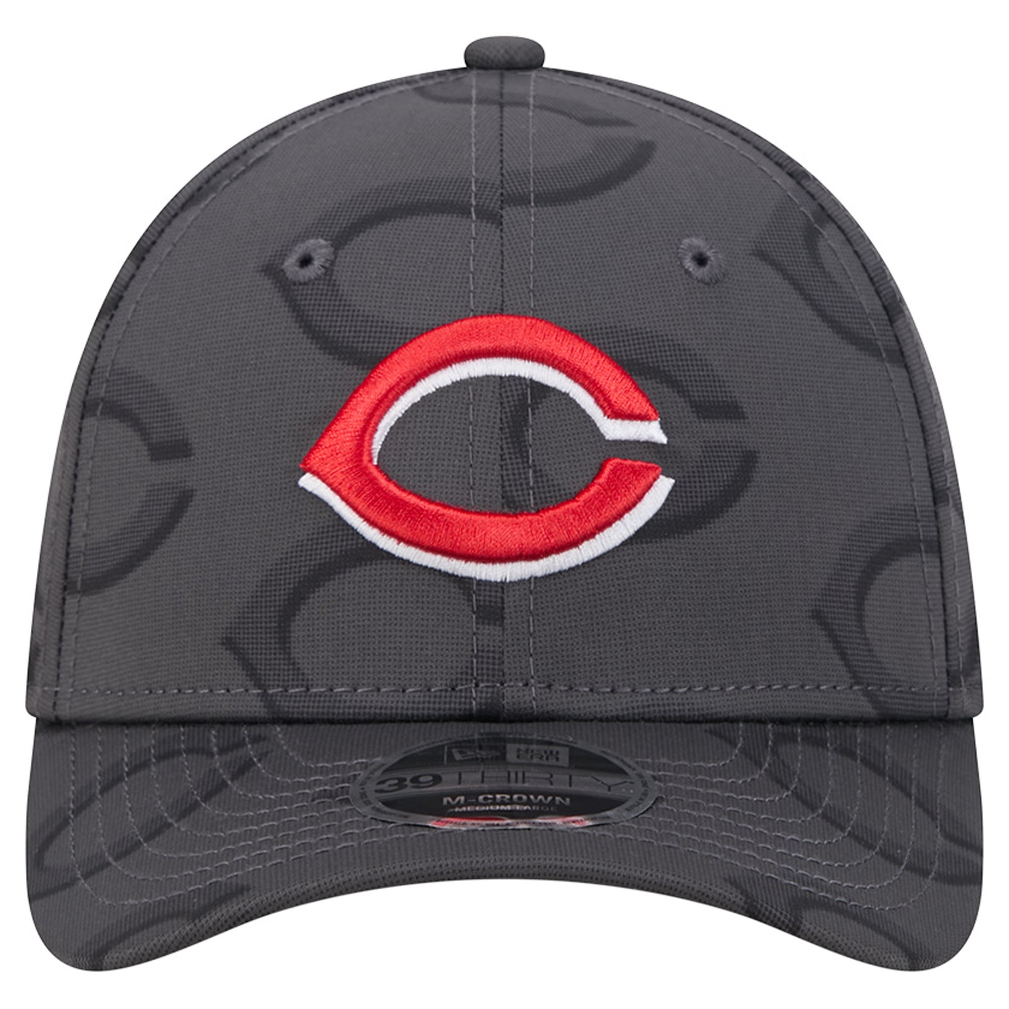 Men's New Era Gray Cincinnati Reds Halftone 39THIRTY Flex Hat