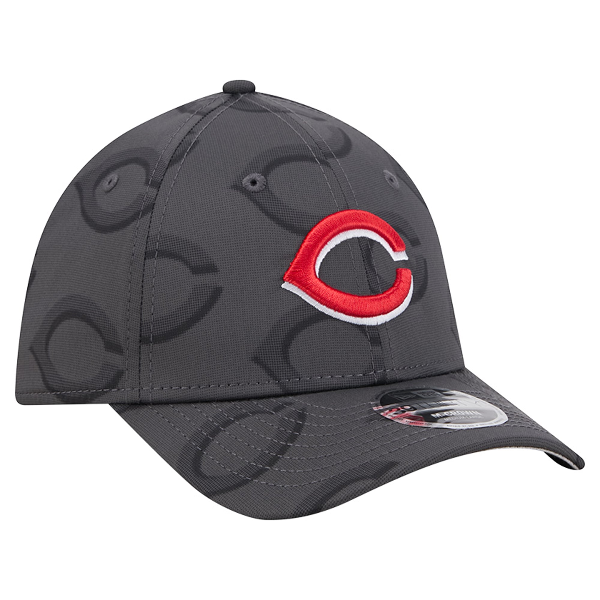 Men's New Era Gray Cincinnati Reds Halftone 39THIRTY Flex Hat