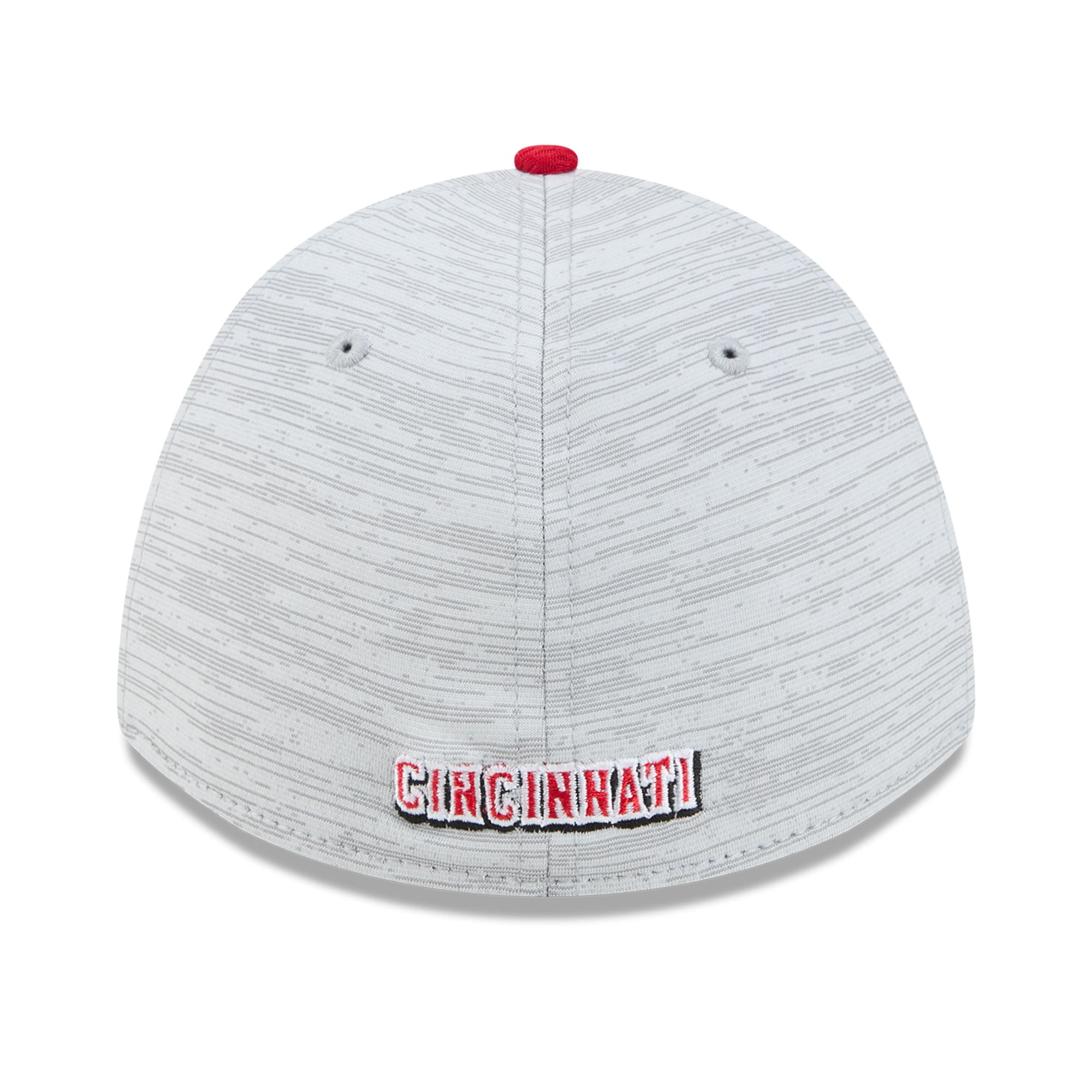 Casquette New Era Tech 39THIRTY Flex grise et rouge des Reds de Cincinnati pour homme