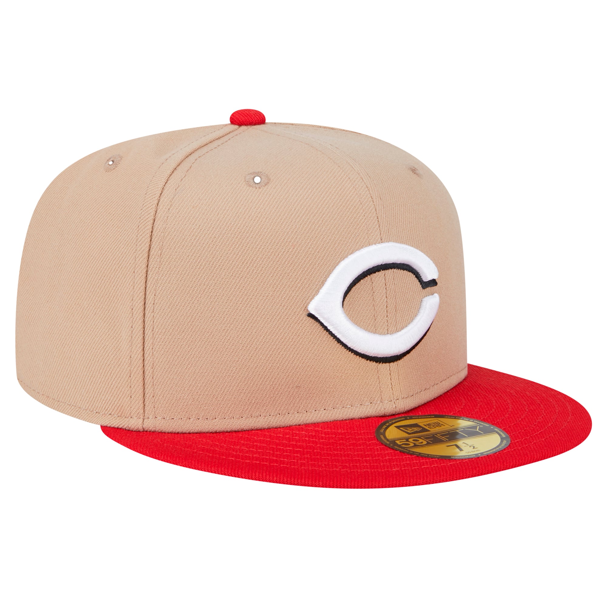 Casquette ajustée 59FIFTY des Cincinnati Reds de New Era pour homme en kaki