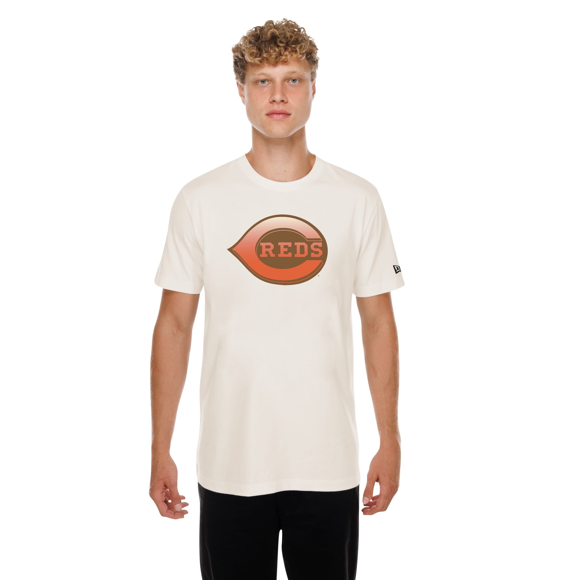 T-shirt New Era Natural Cincinnati Reds pour homme, motif citrouille épicée