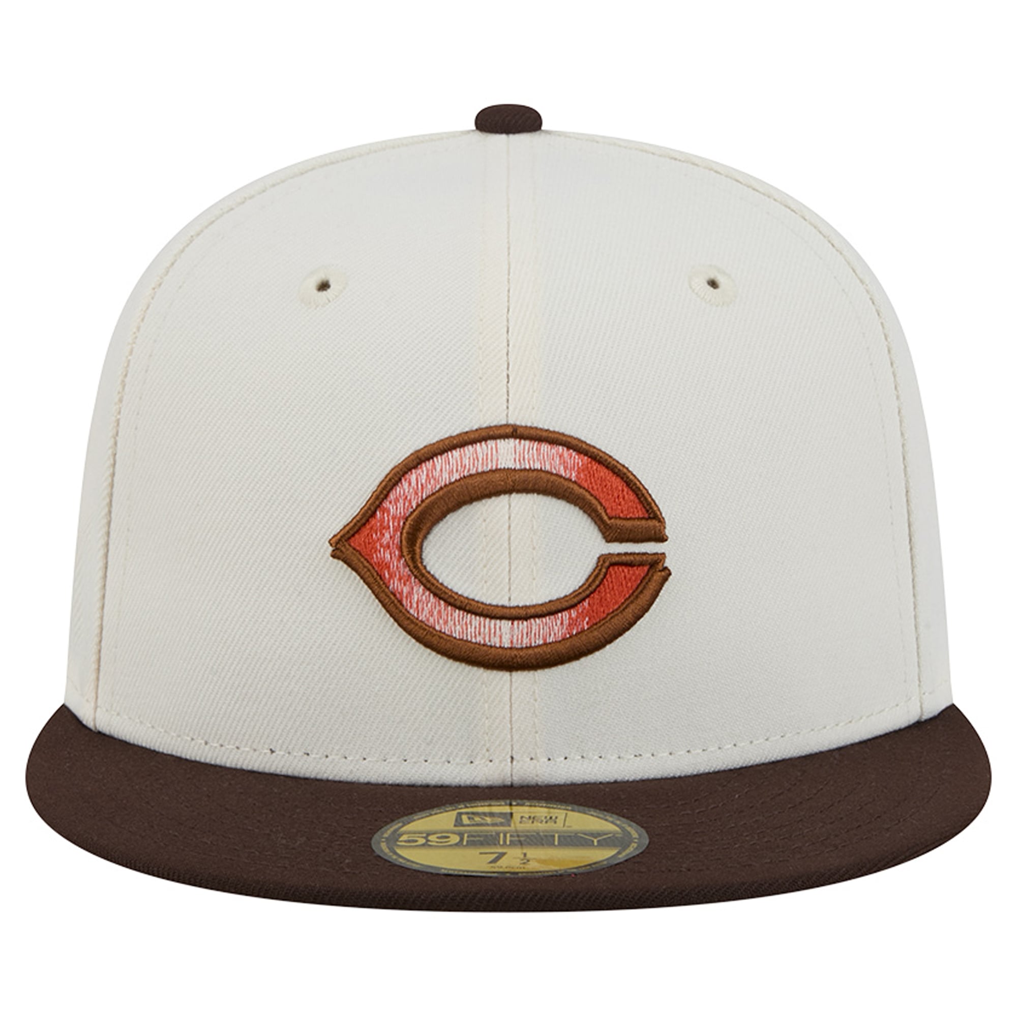 Men's New Era Natural/Brown Cincinnati Reds Pumpkin Spice 59FIFTY Fitted Hat