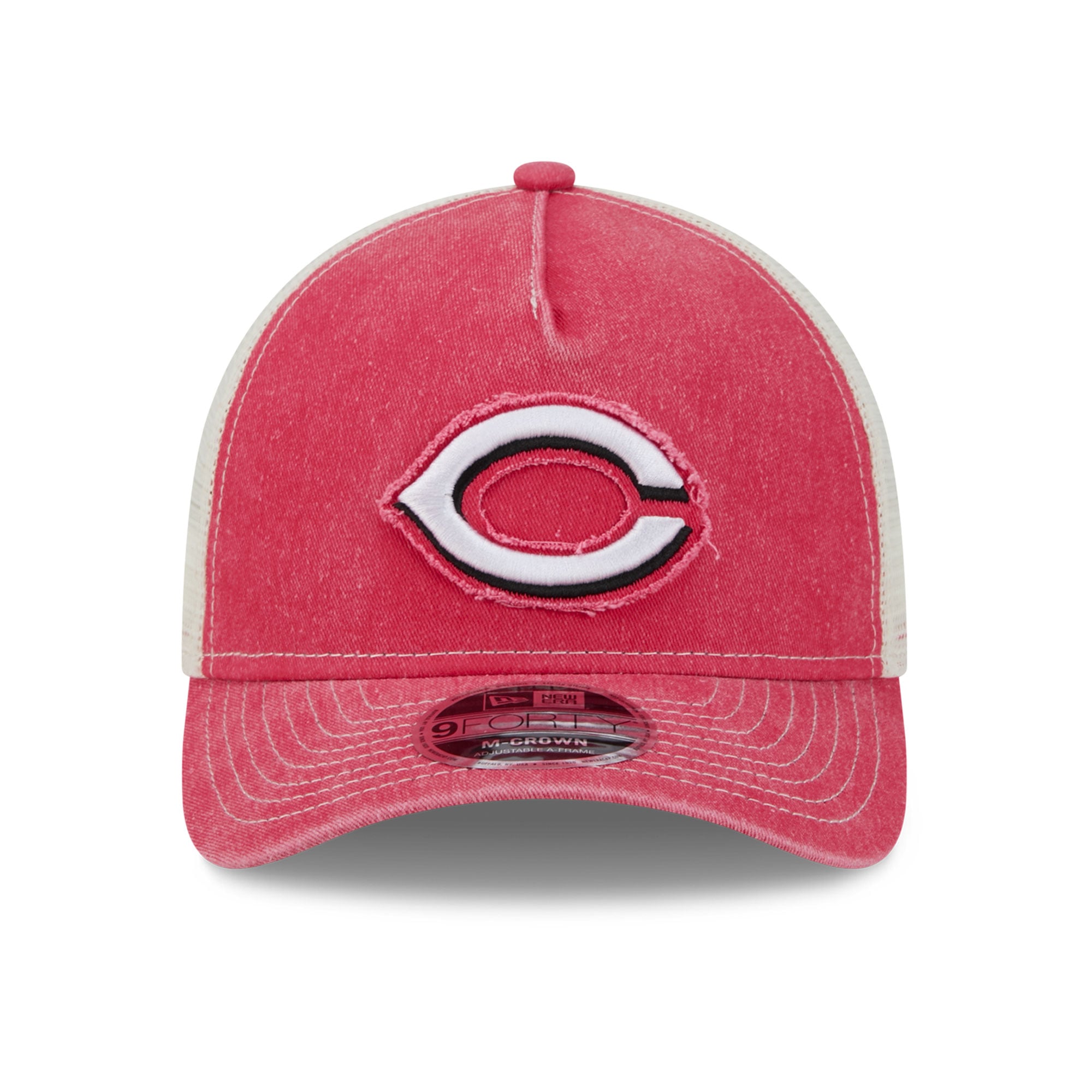 Casquette trucker ajustable New Era rouge Cincinnati Reds 9FORTY pour homme