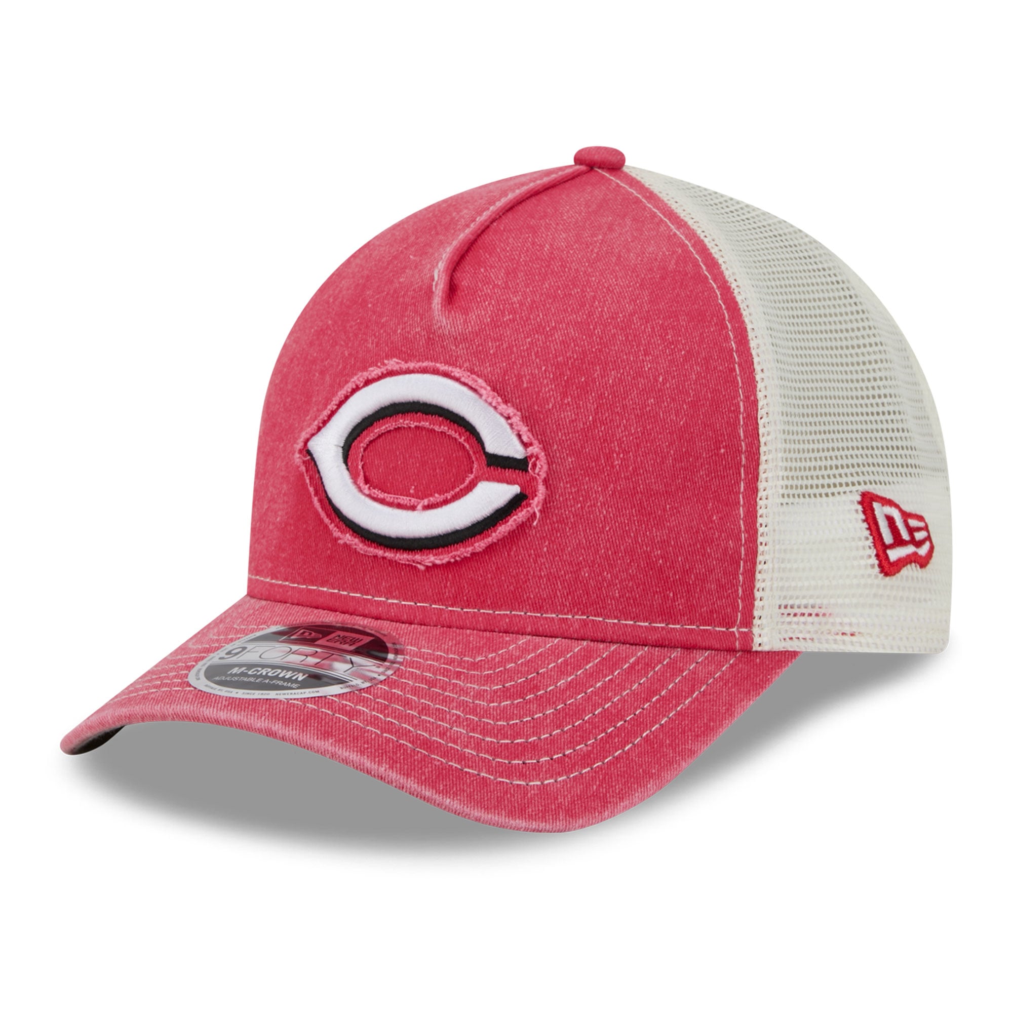 Casquette trucker ajustable New Era rouge Cincinnati Reds 9FORTY pour homme