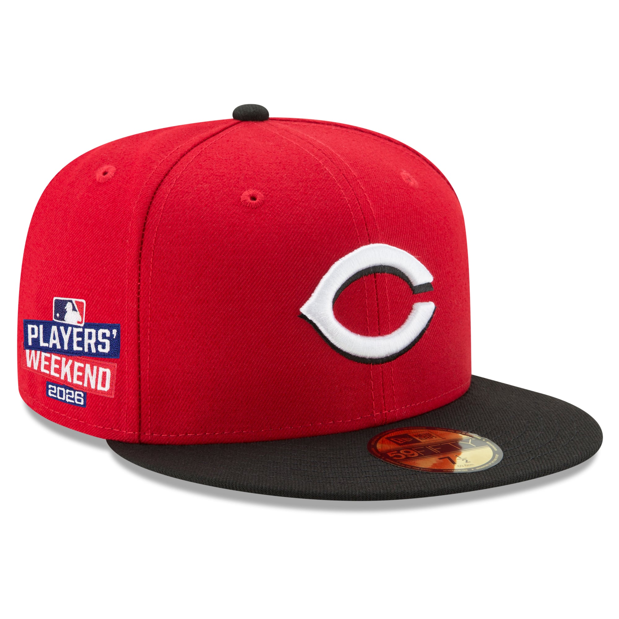 Men's New Era Red/Black Cincinnati Reds 2026 Players' Weekend Authentic Collection 59FIFTY Fitted Hat