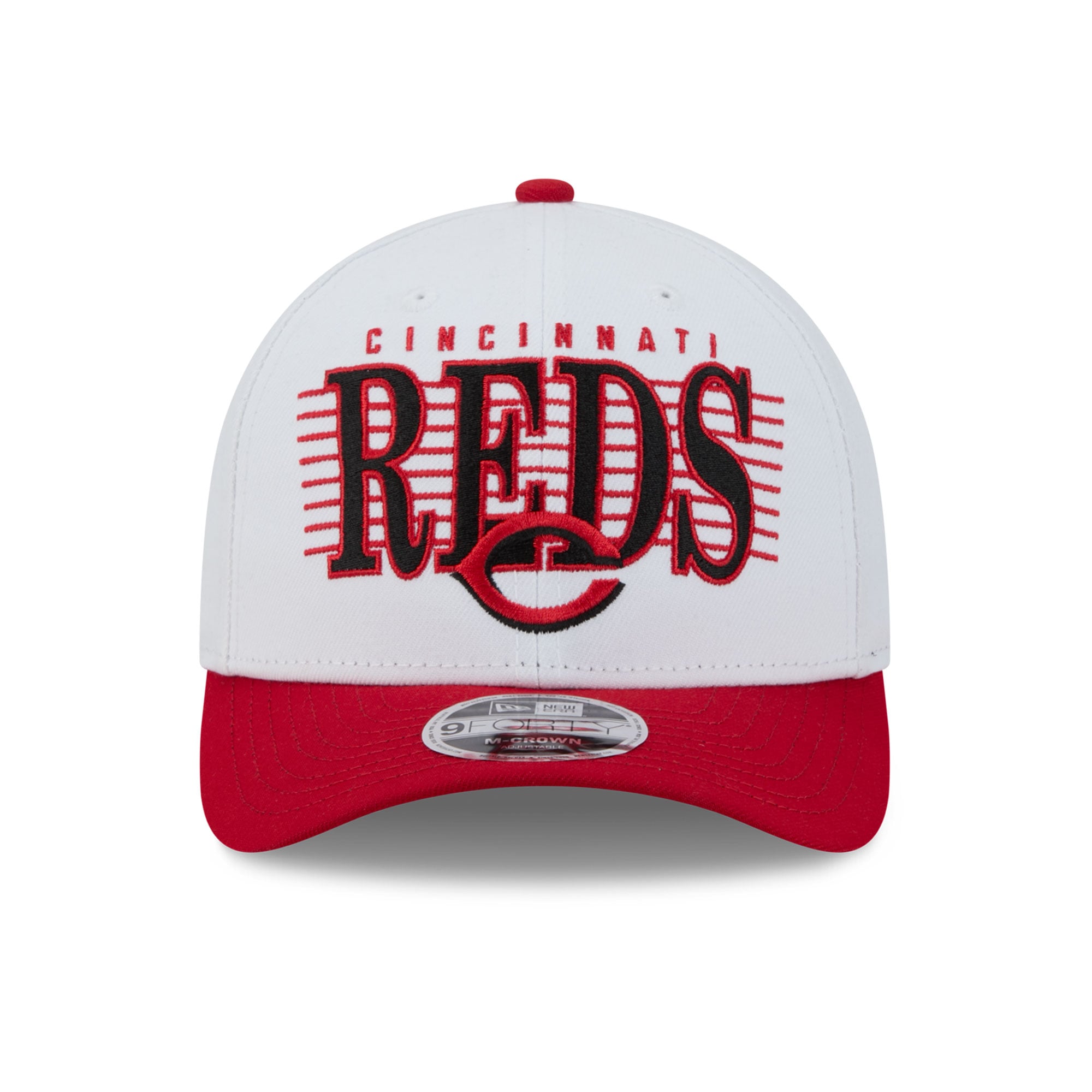 Casquette ajustable New Era blanche et rouge Cincinnati Reds Loyal 9FORTY M-Crown pour homme