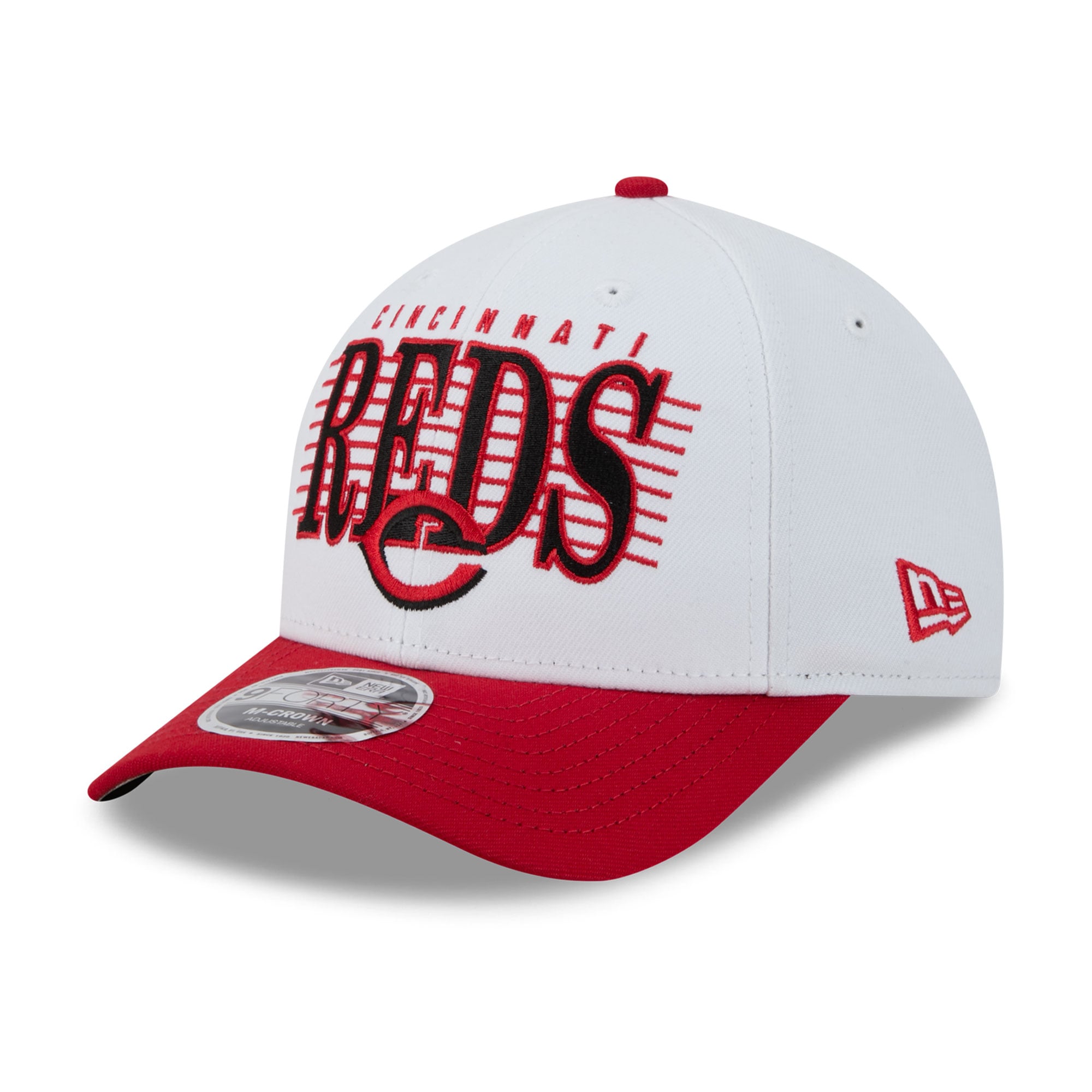 Casquette ajustable New Era blanche et rouge Cincinnati Reds Loyal 9FORTY M-Crown pour homme