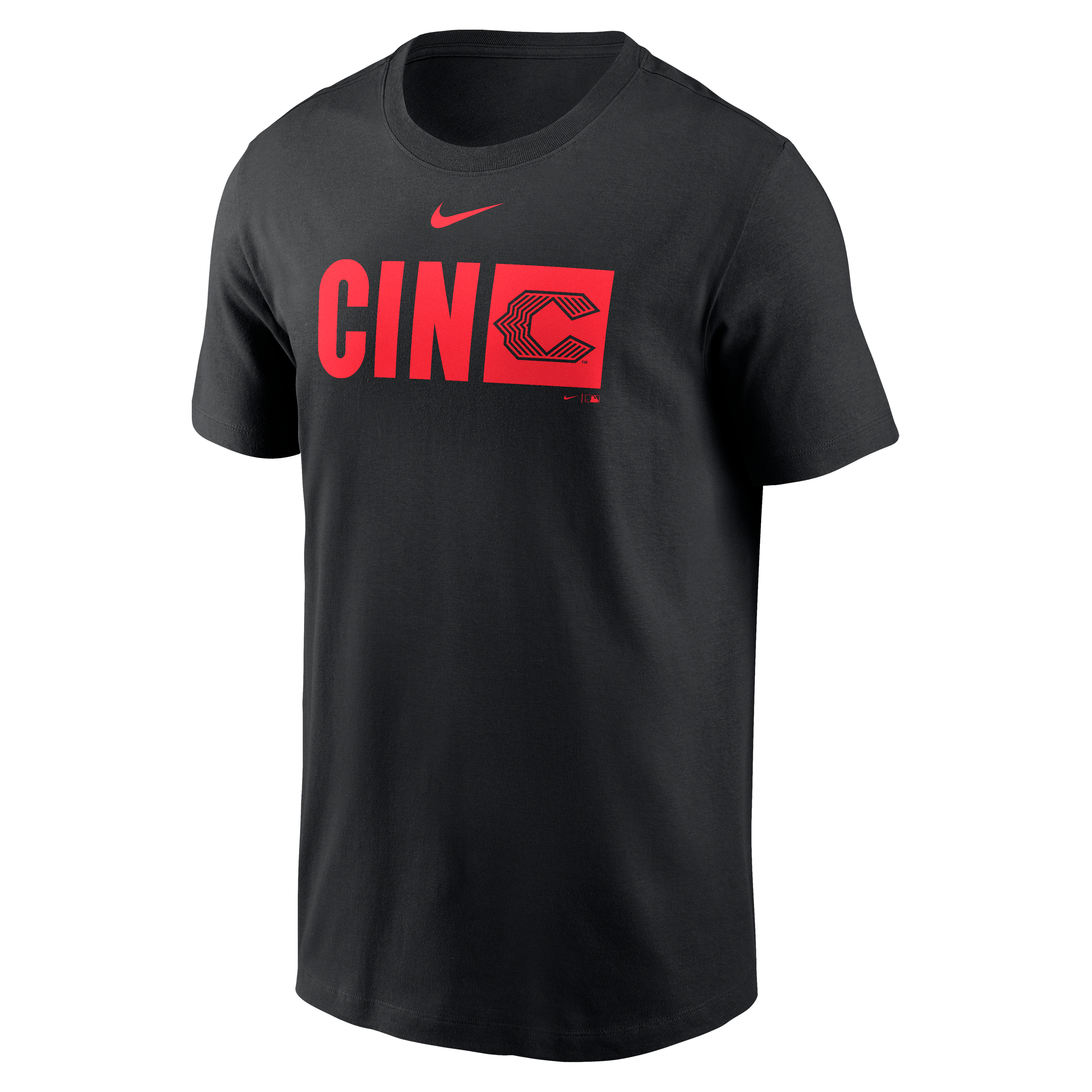 T-shirt Nike City Connect Tricode noir pour homme des Reds de Cincinnati