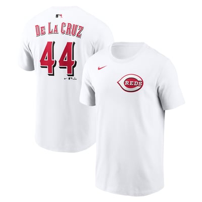 Elly De La Cruz Cincinnati Reds Nike Home Name & Number T-Shirt - White