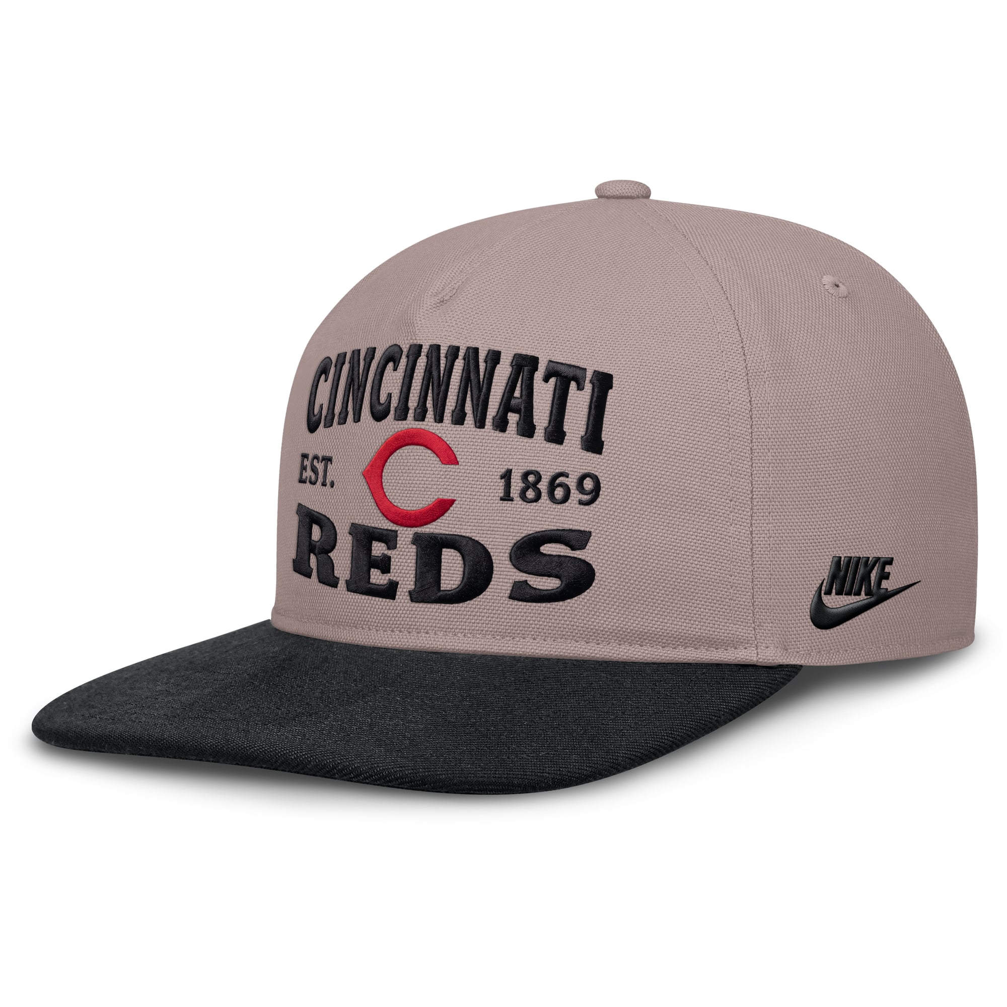 Casquette ajustable Nike Cooperstown Pro 5 panneaux marron clair/noir pour homme