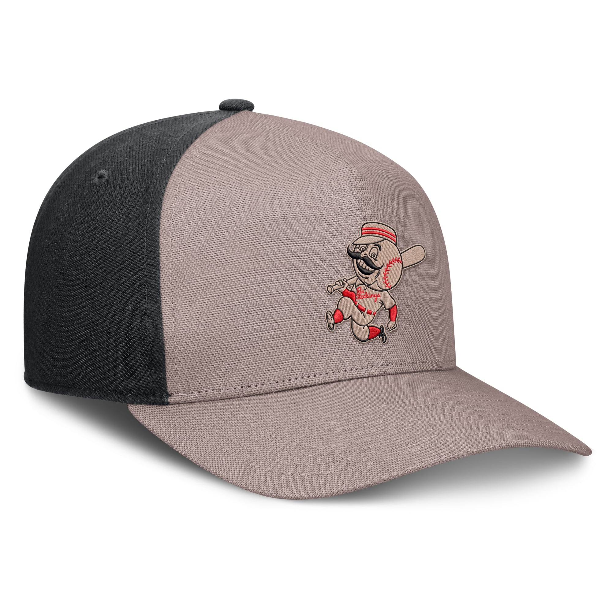 Casquette ajustable Nike Cooperstown Rise pour homme, marron clair/noir, Cincinnati Reds