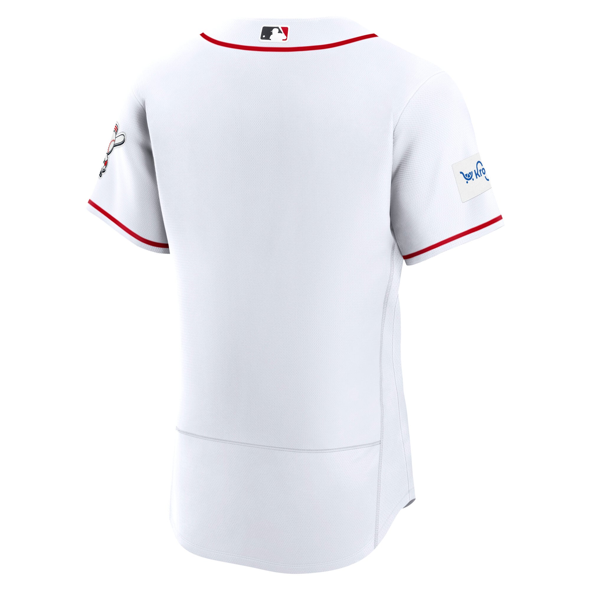 Men's Nike White Cincinnati Reds Home Sponsor Patch Authentic Jersey