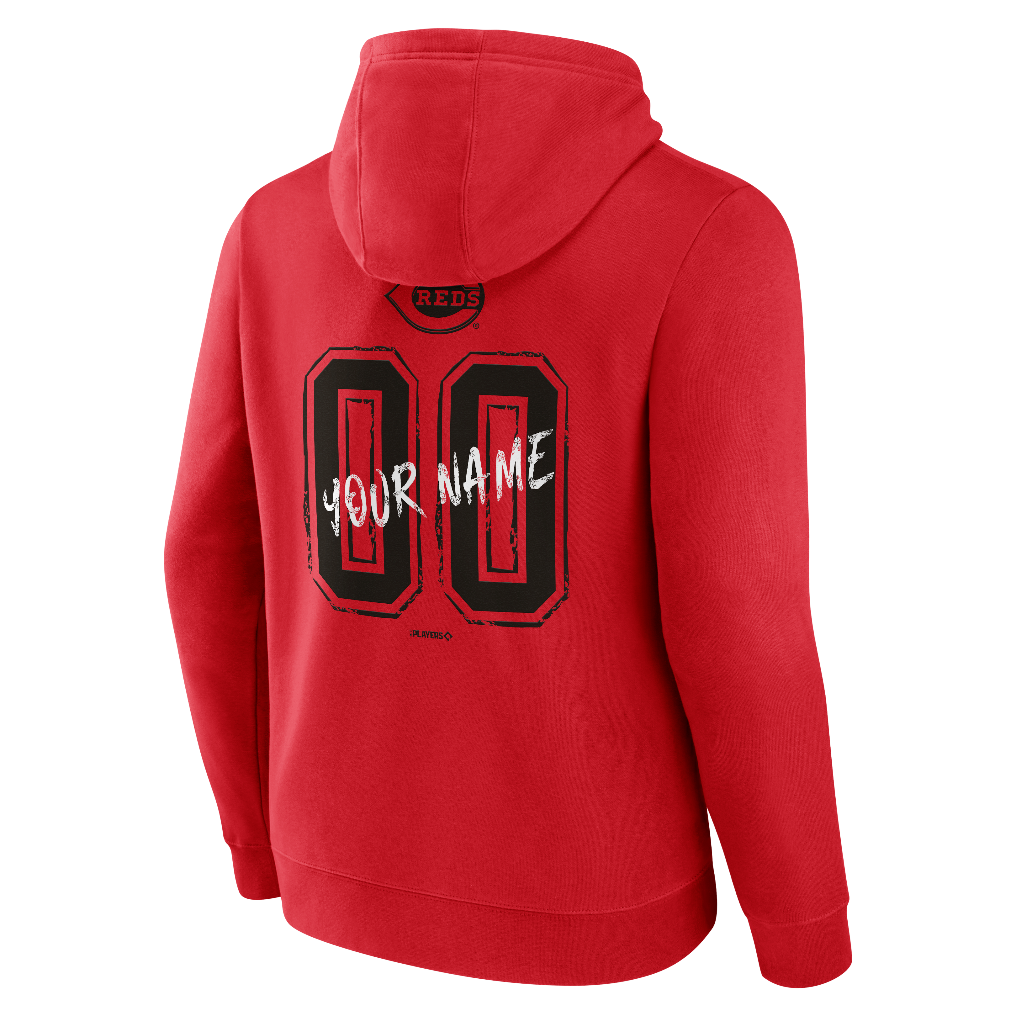 Men's Red Cincinnati Reds Hustle Personalized Name & Number Hoodie