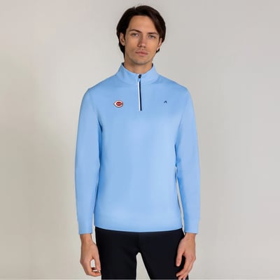 Cincinnati Reds Redvanly Fleet Quarter-Zip Pullover - Light Blue