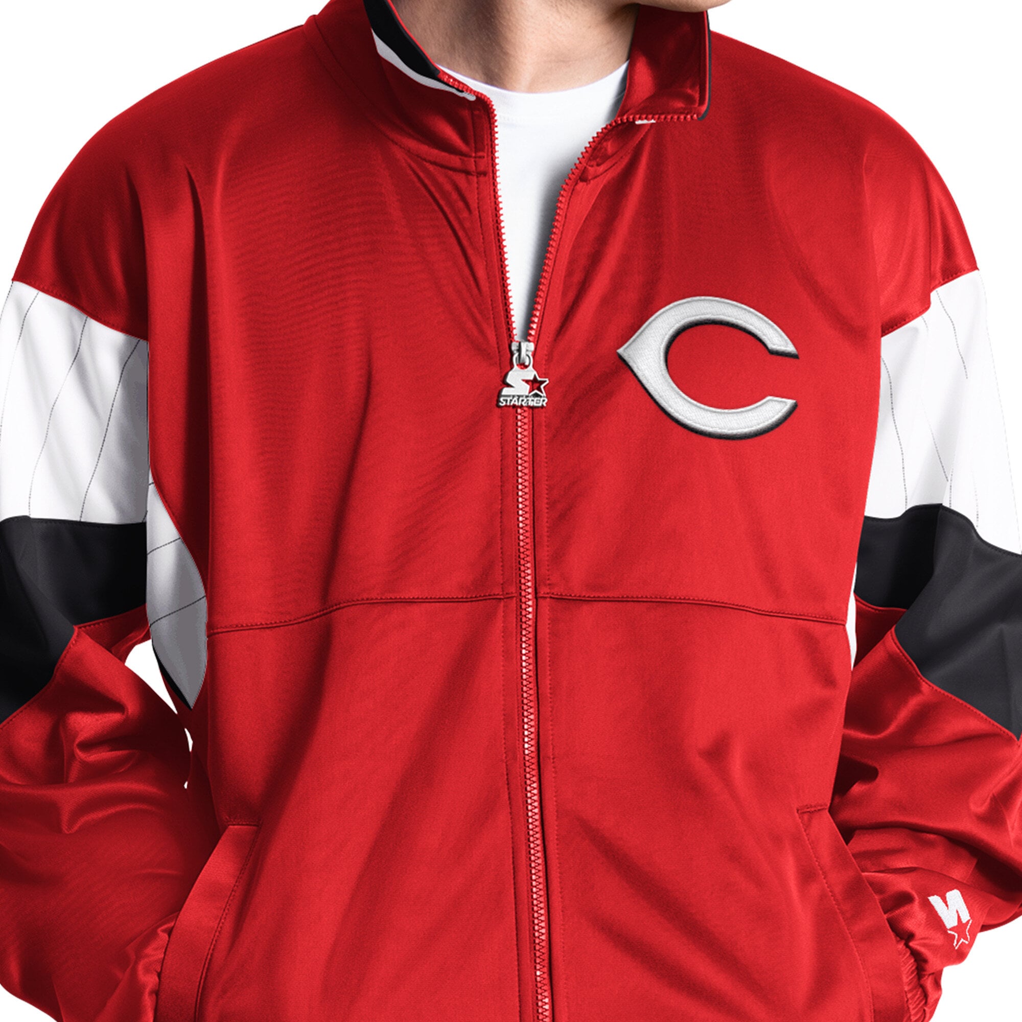 Veste de survêtement zippée Starter rouge Cincinnati Reds Legacy pour homme