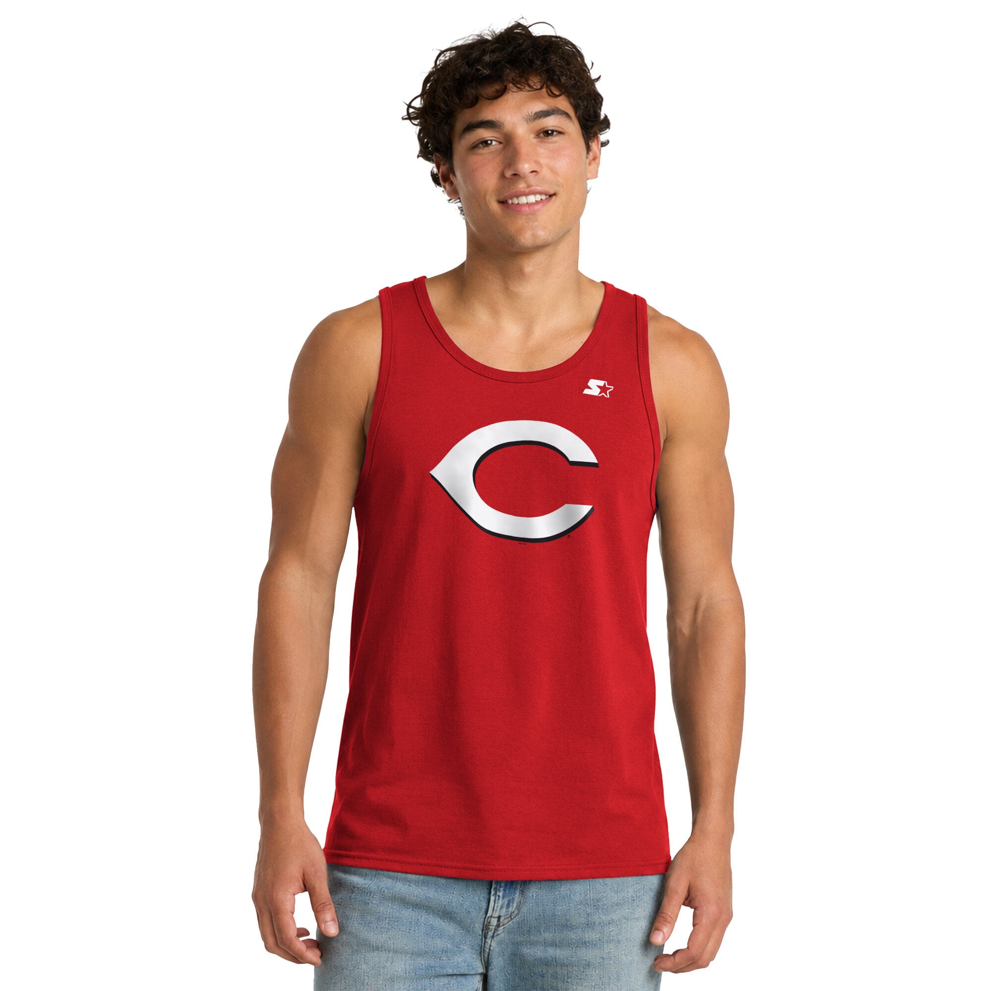 Débardeur Starter rouge Cincinnati Reds pour homme