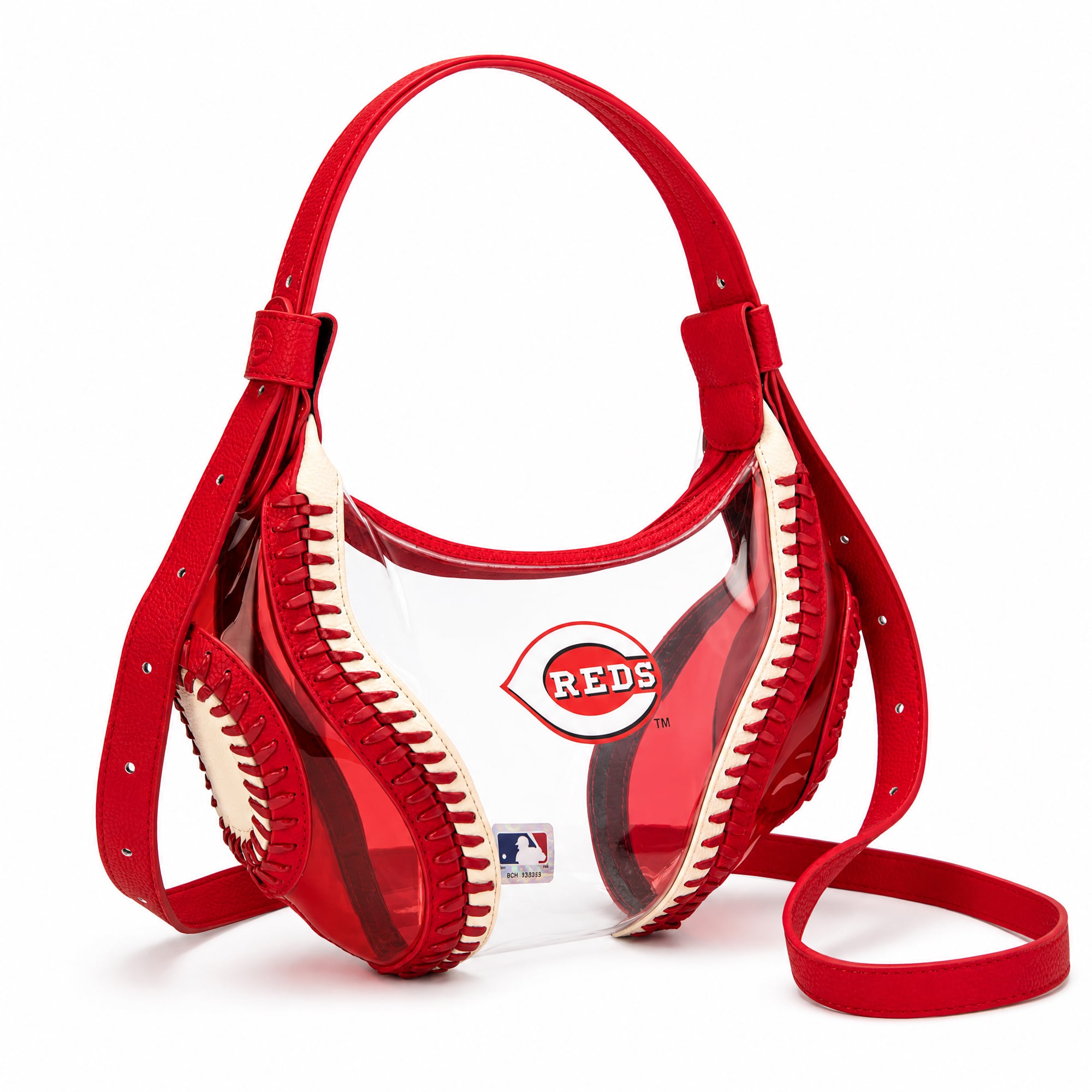 Sac bandoulière souple transparent Montana West Cincinnati Reds