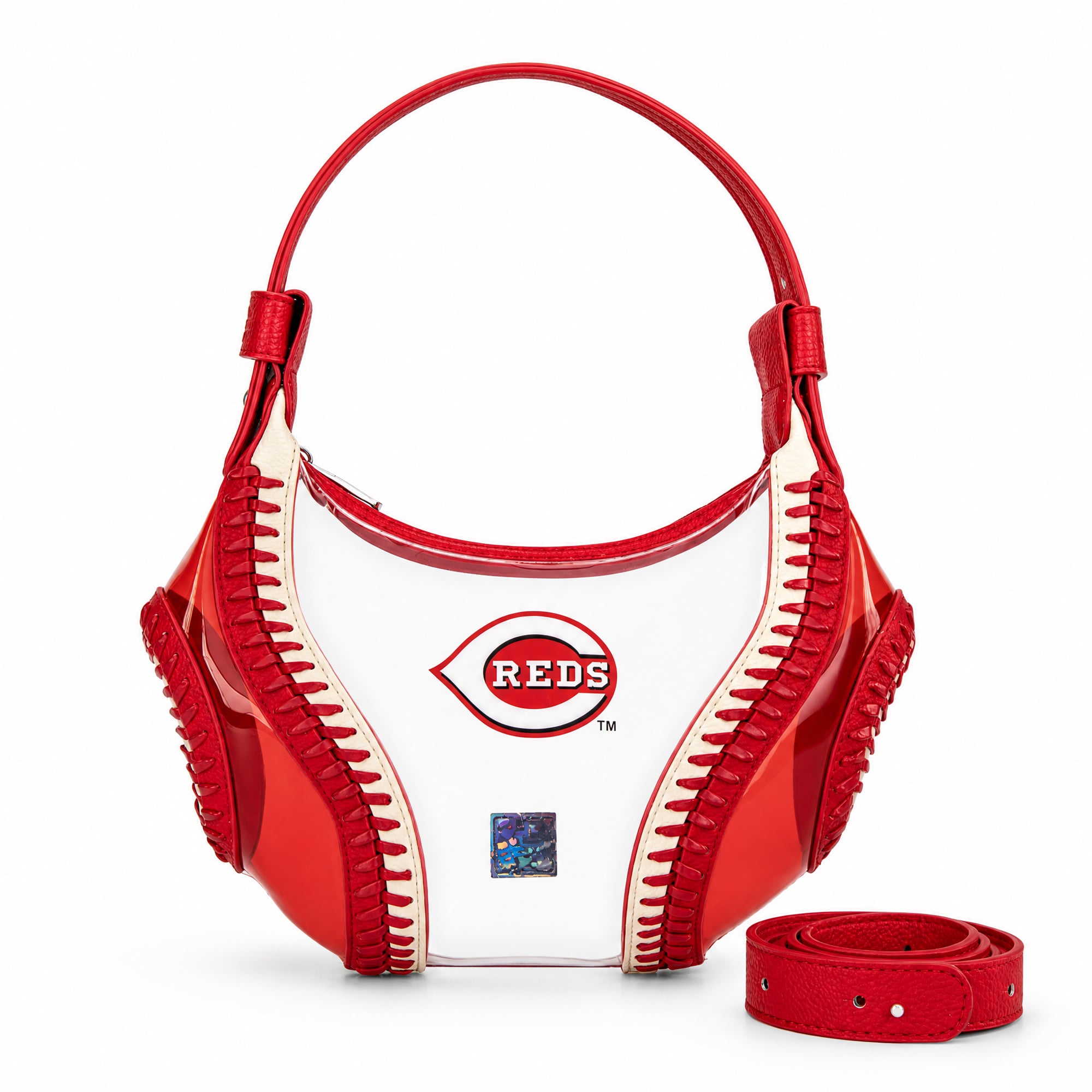 Sac bandoulière souple transparent Montana West Cincinnati Reds