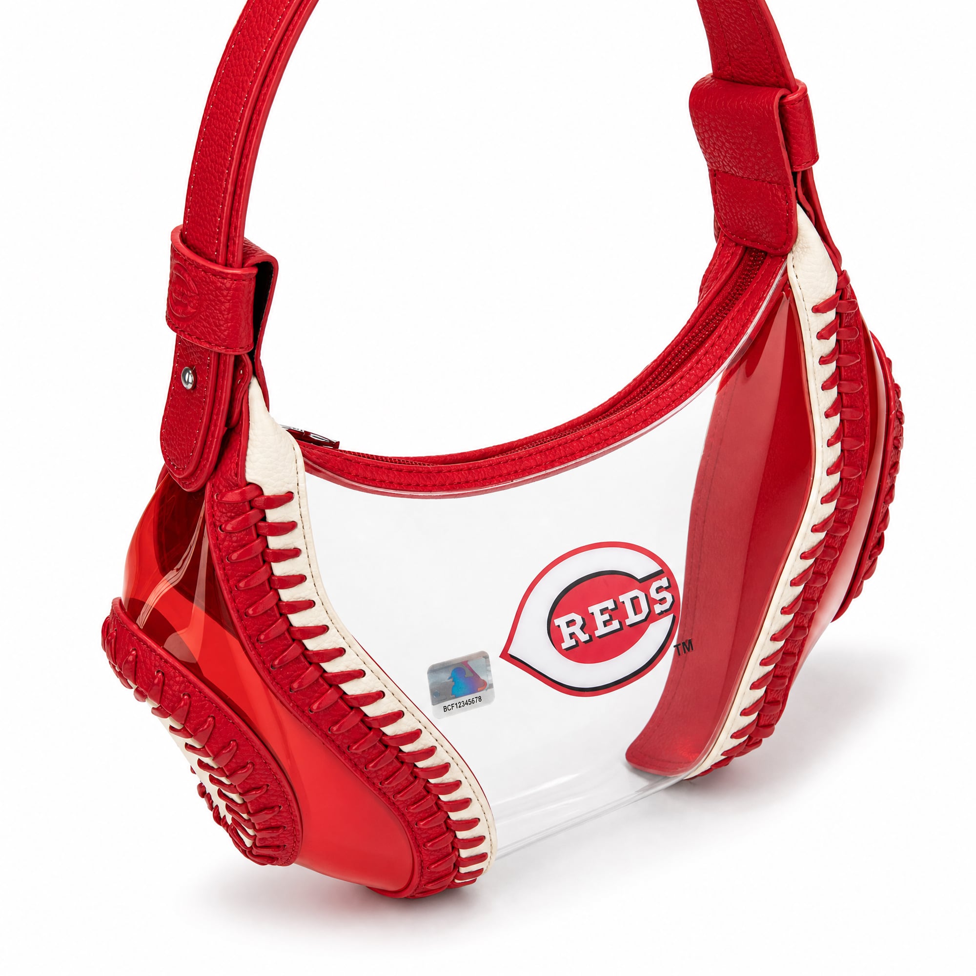 Sac bandoulière souple transparent Montana West Cincinnati Reds