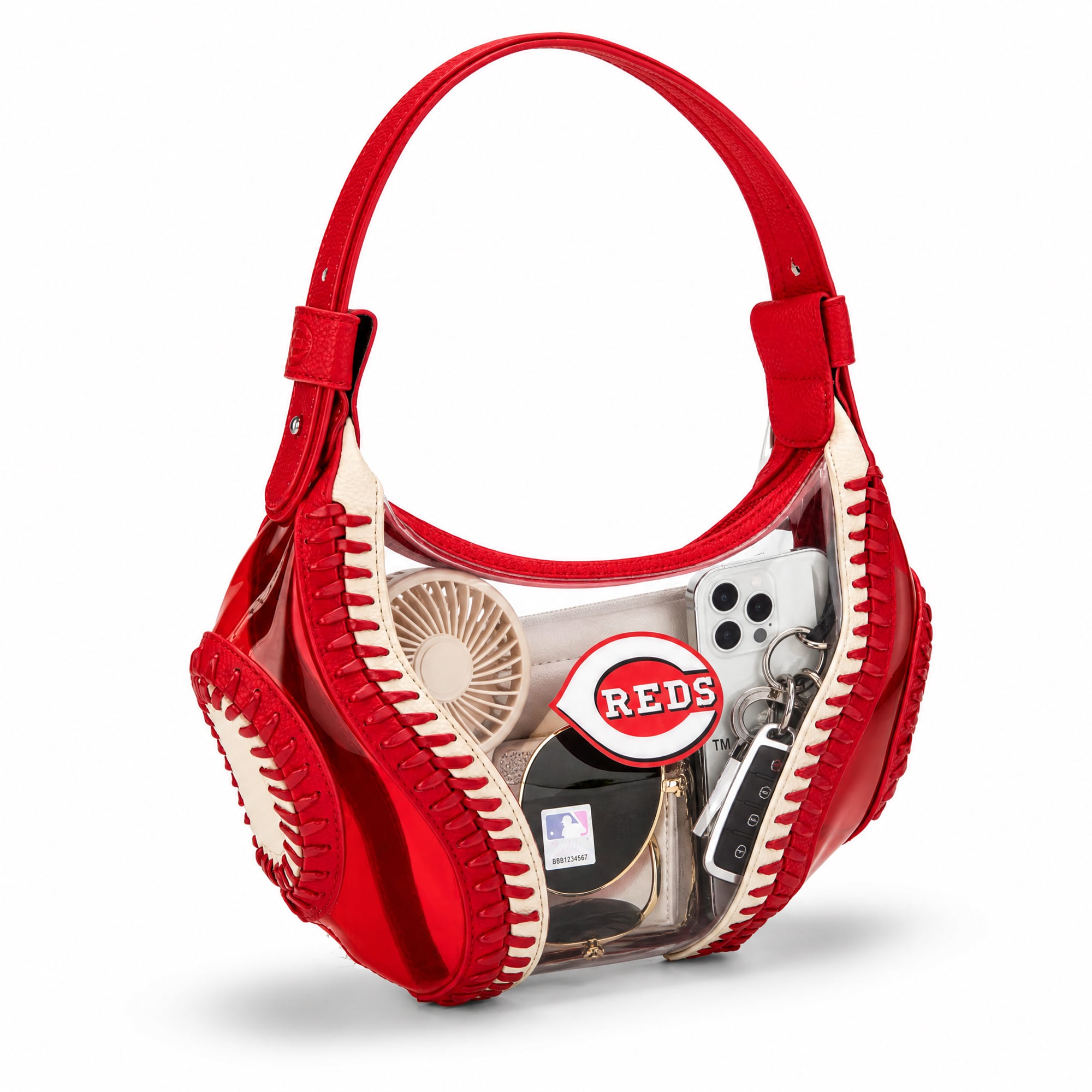 Sac bandoulière souple transparent Montana West Cincinnati Reds