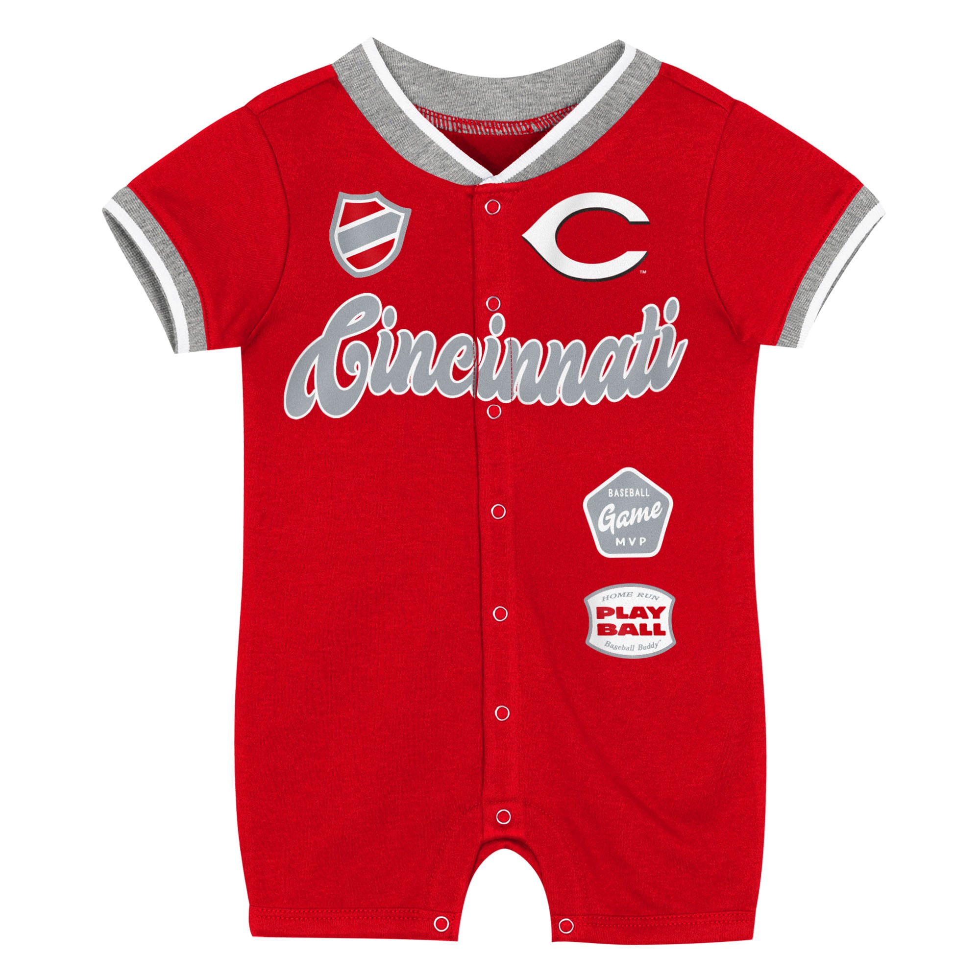 Grenouillère à pinces pour nouveau-né Outerstuff rouge Cincinnati Reds