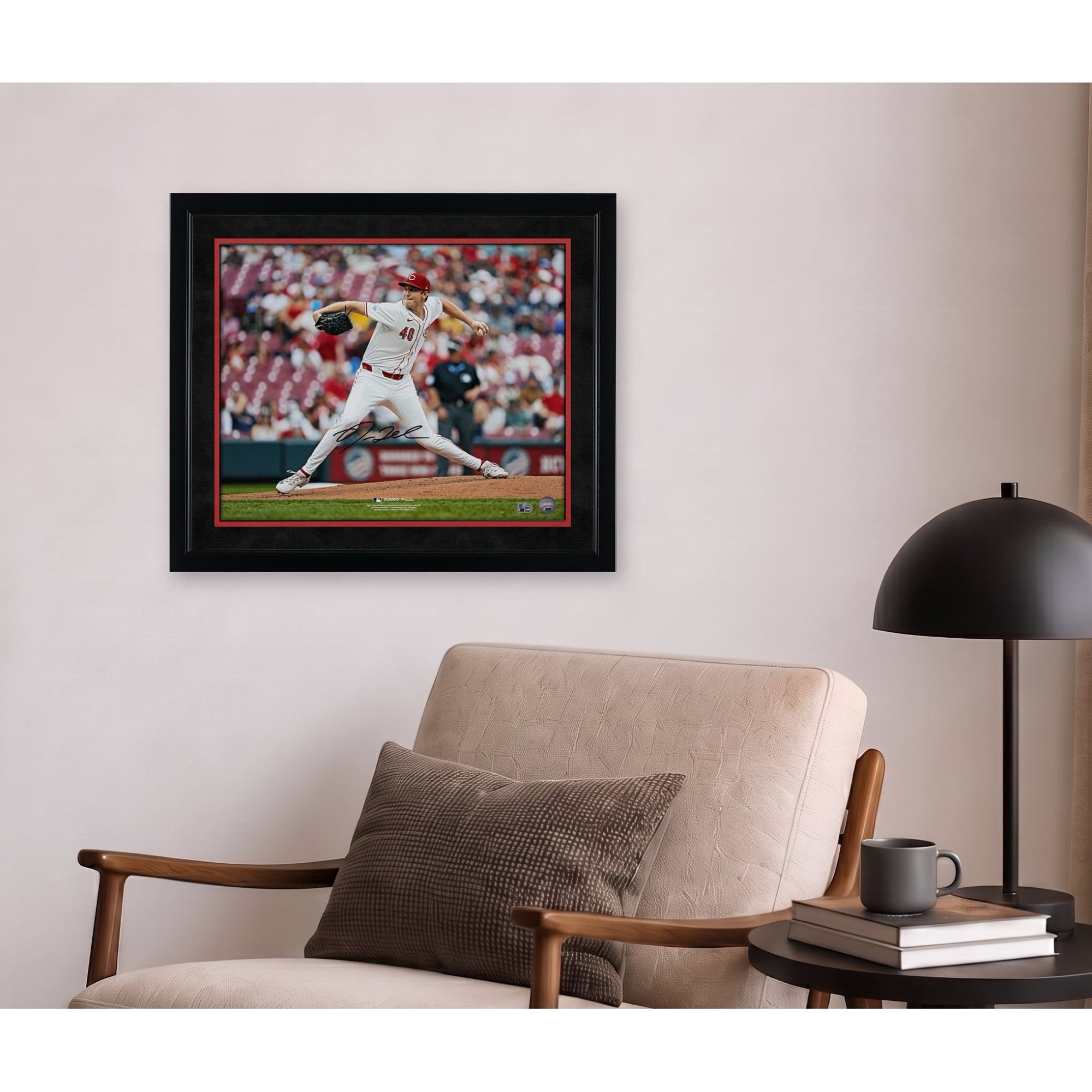 Nick Lodolo Cincinnati Reds Autographed 16" x 20" Pitching in White Photograph