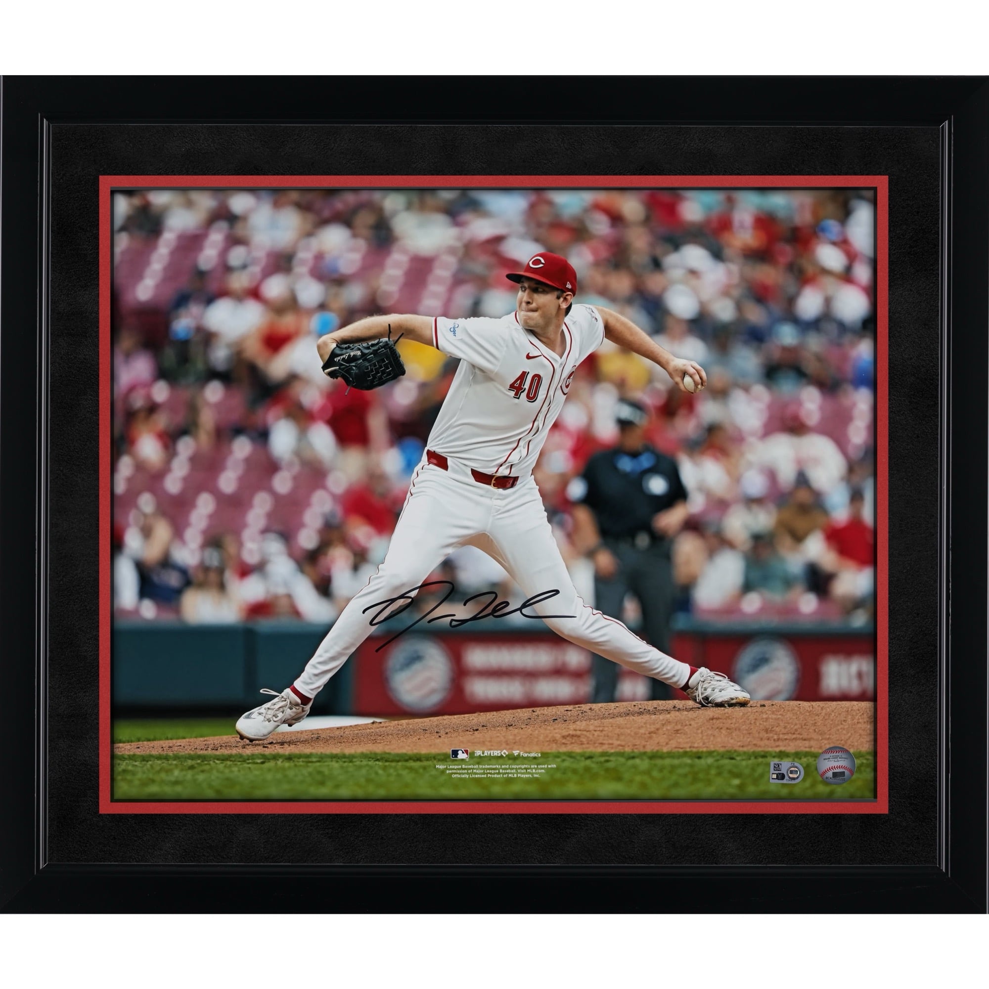 Nick Lodolo Cincinnati Reds Autographed 16" x 20" Pitching in White Photograph