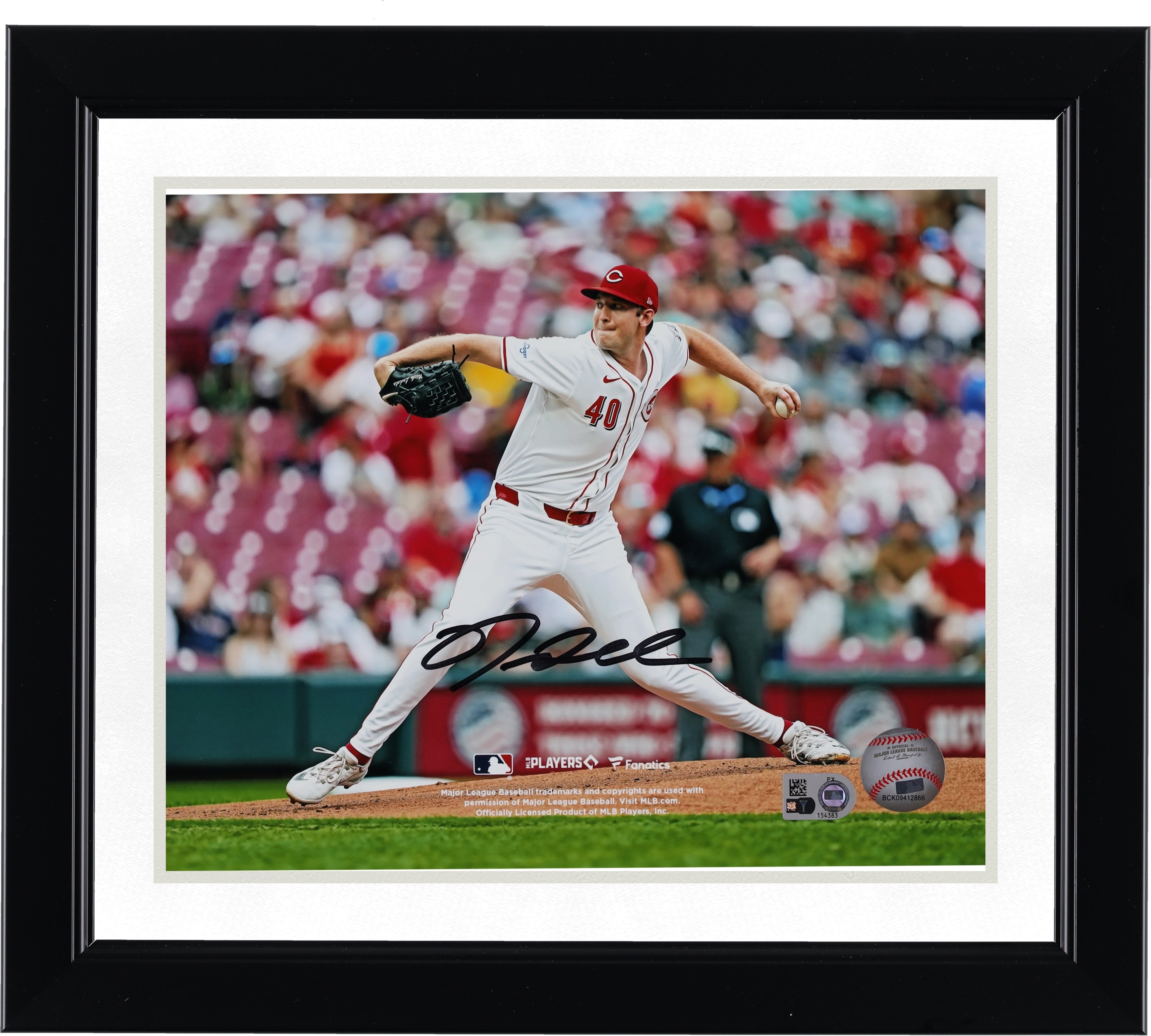 Nick Lodolo Cincinnati Reds Autographed 8" x 10" Pitching in White Photograph