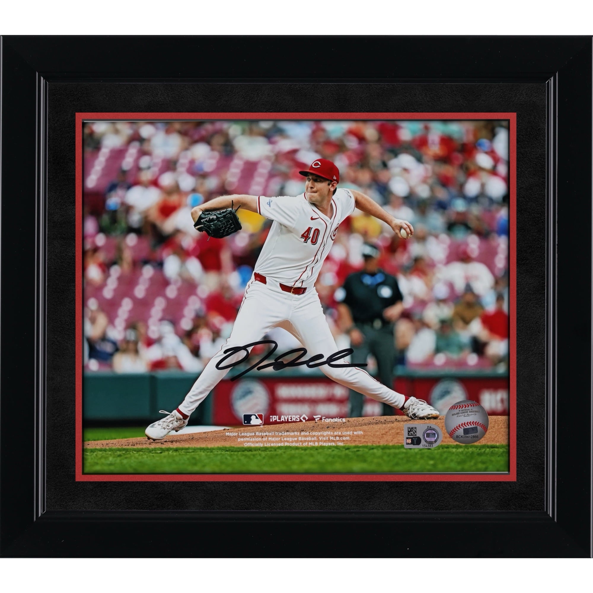 Nick Lodolo Cincinnati Reds Autographed 8" x 10" Pitching in White Photograph