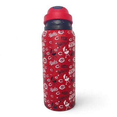 Cincinnati Reds Pegasus 32oz. Game Day Pennant Stainless Steel ProPress Water Bottle