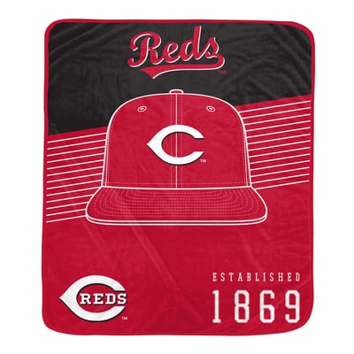 Cincinnati Reds Pegasus Block Stripe Logo 50" x 60" Ultra Soft Blanket