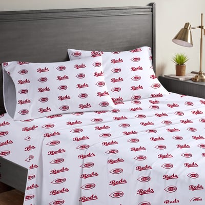 Cincinnati Reds Pegasus Four-Piece Queen Sheet Set