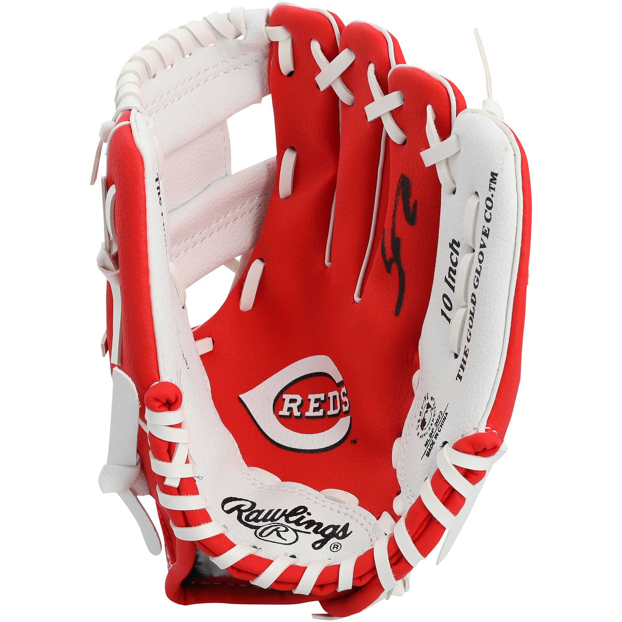 Gant de collection Rawlings 10" autographié par Sal Stewart, des Reds de Cincinnati, avec logo de l'équipe
