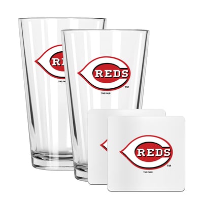Cincinnati Reds The Memory Company 16oz. Pint Glass and Coaster Set