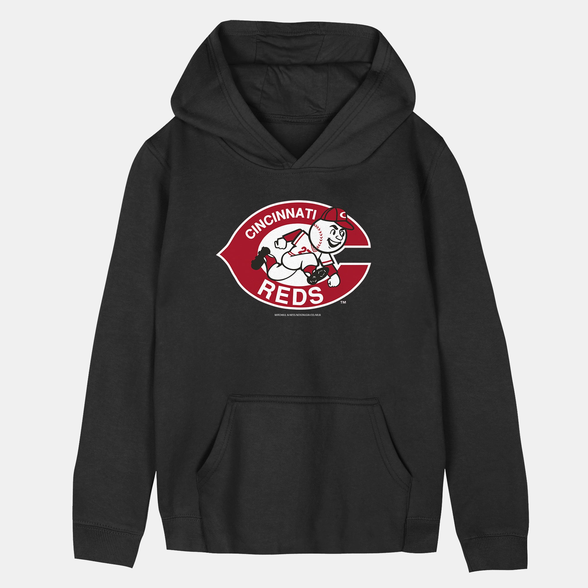 Toddler Mitchell & Ness  Black Cincinnati Reds Retro Logo Hoodie
