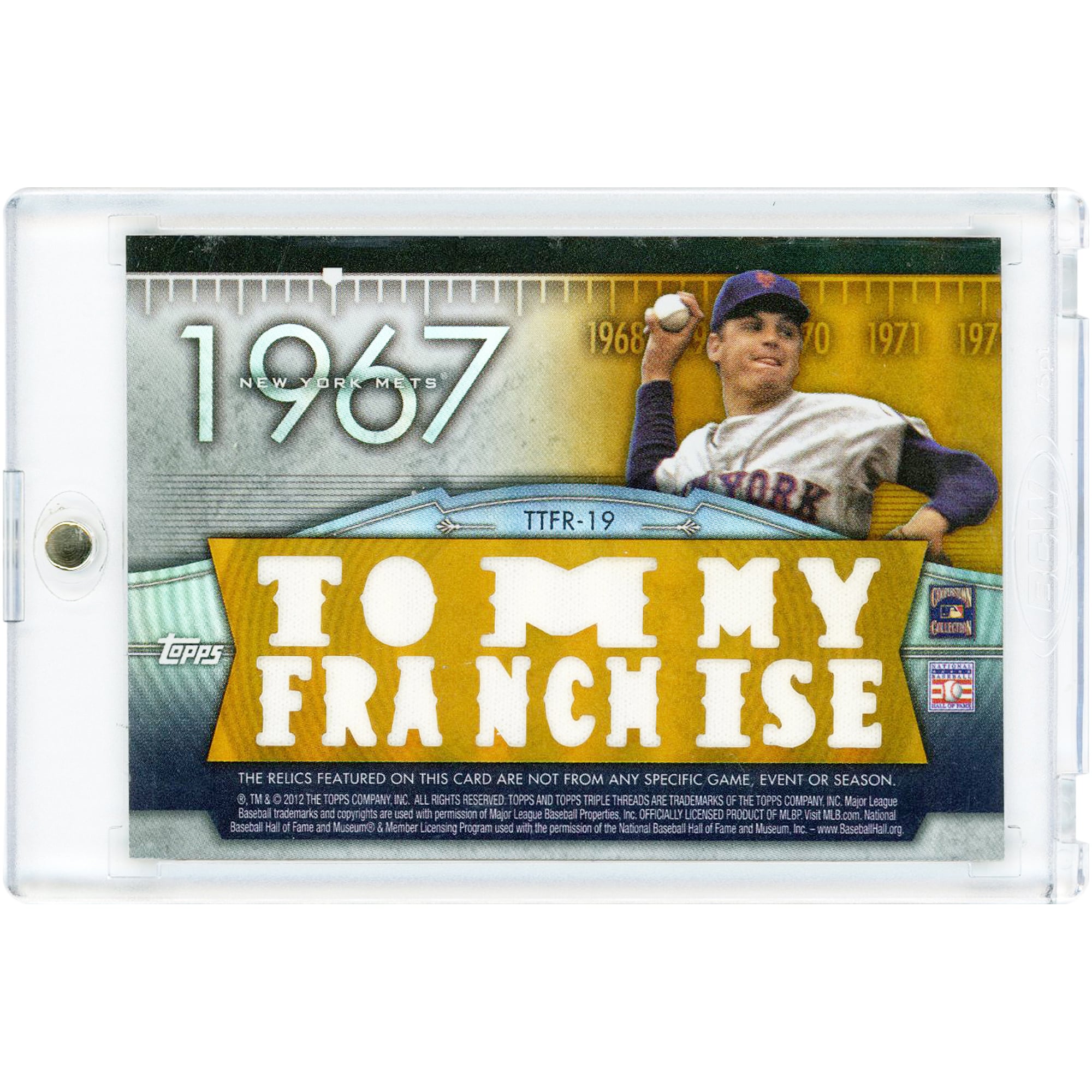 Carte Tom Seaver Cincinnati Reds 2012 Topps Triple Threads Jersey Relic #TTFR-19 #7/9