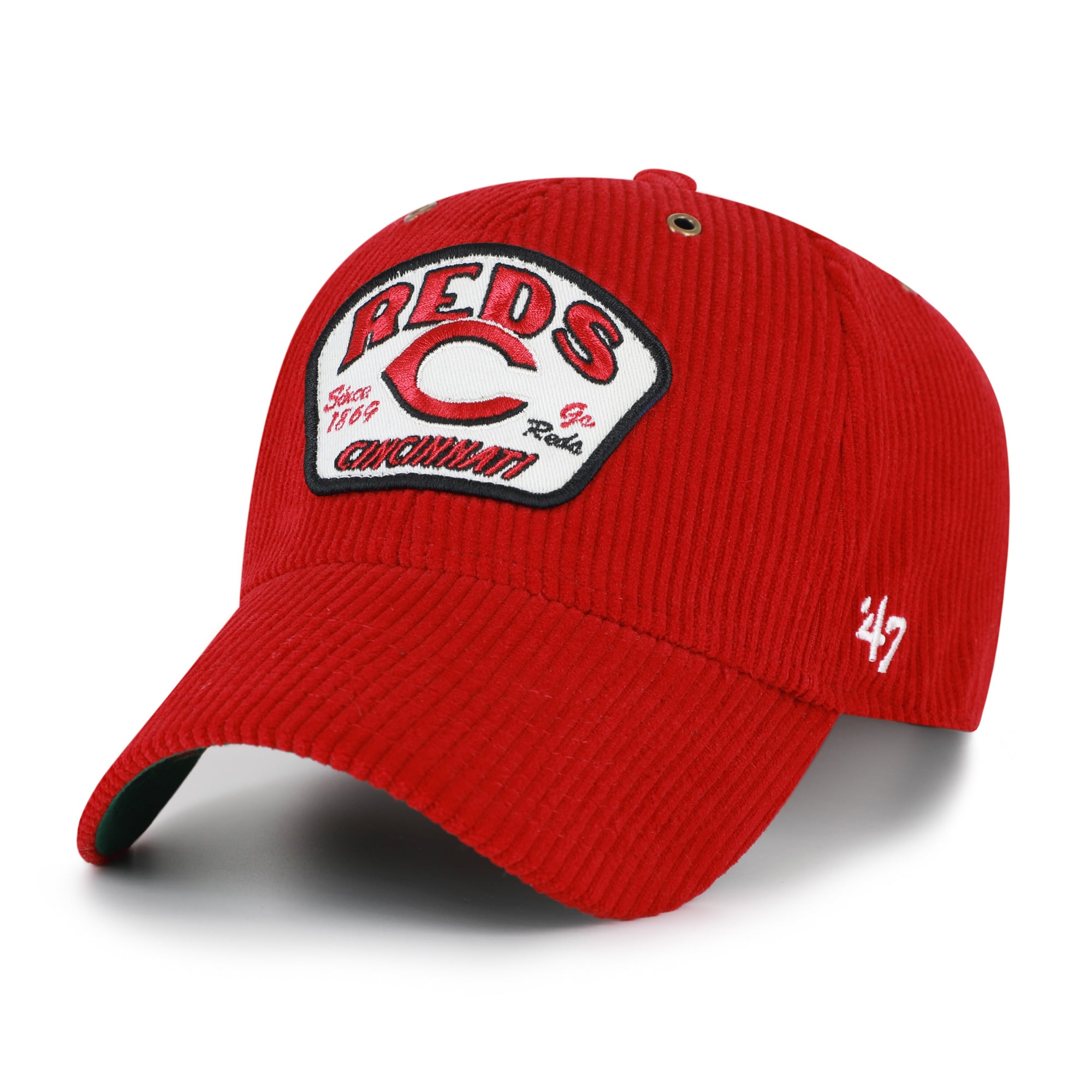 Casquette unisexe ajustable '47 Red Cincinnati Reds Accordia en velours côtelé MVP