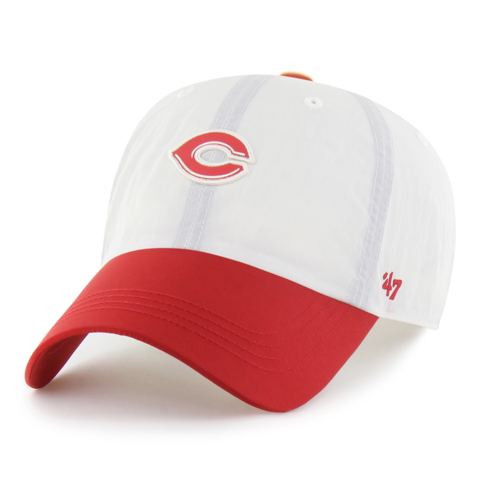 Casquette unisexe ajustable Modernia Clean Up blanche et rouge des Reds de Cincinnati, modèle '47