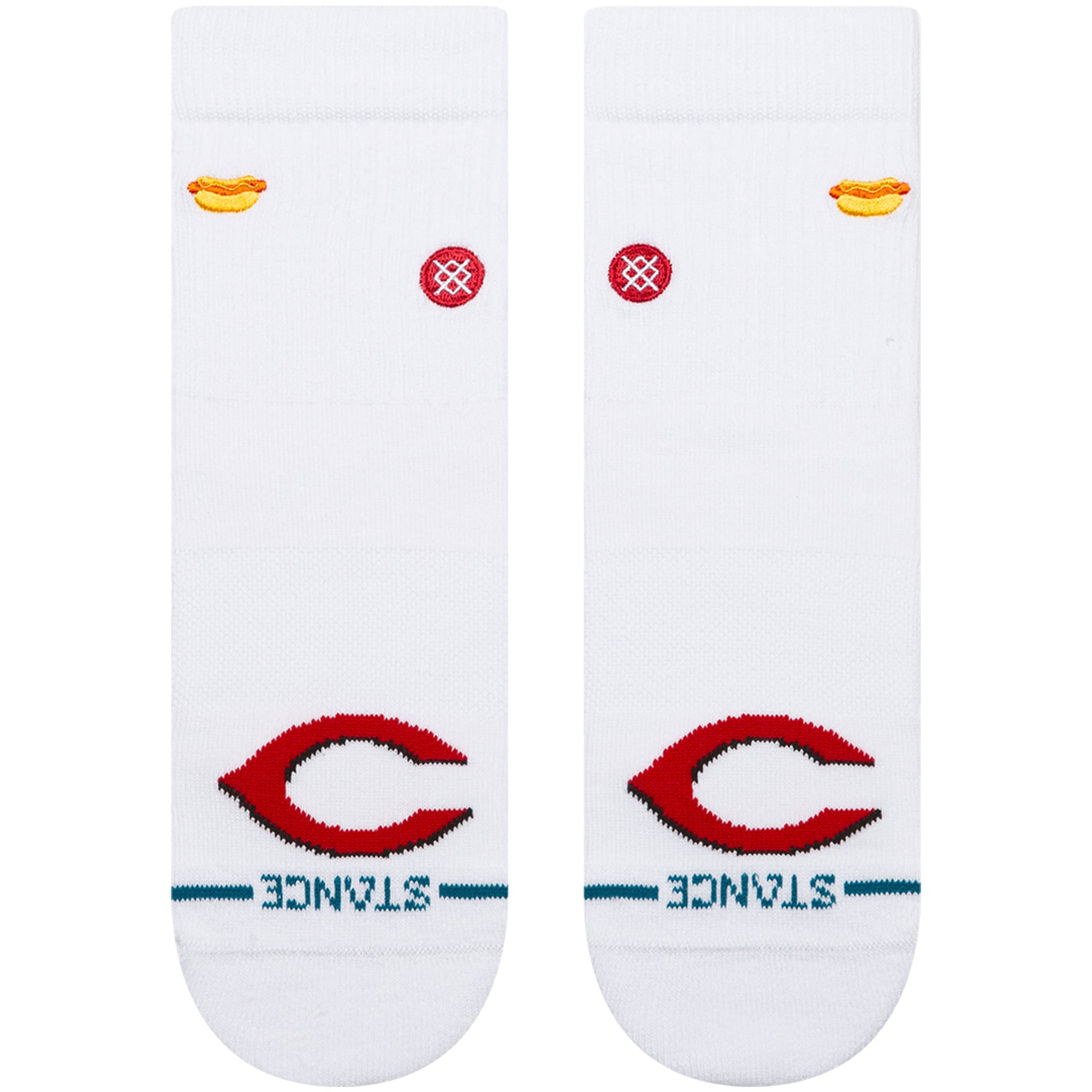 Unisex Stance White Cincinnati Reds Hot Dog Quarter Socks