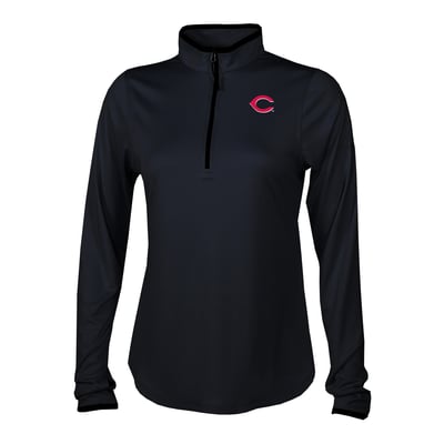 Cincinnati Reds Columbia Women's Fairway Breeze Quarter-Zip Pullover - Black
