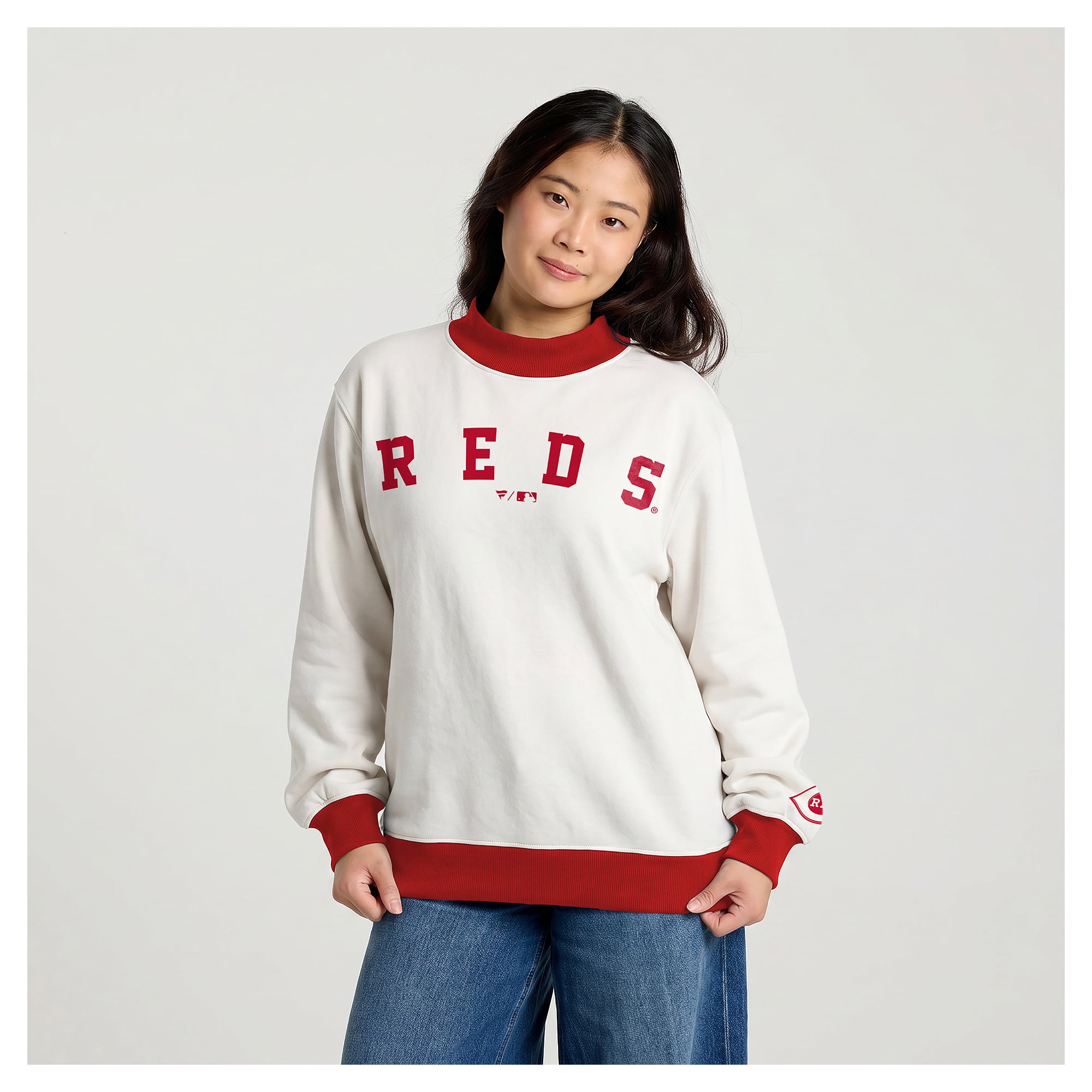Sweat-shirt crème Cincinnati Reds pour femmes de Fanatics