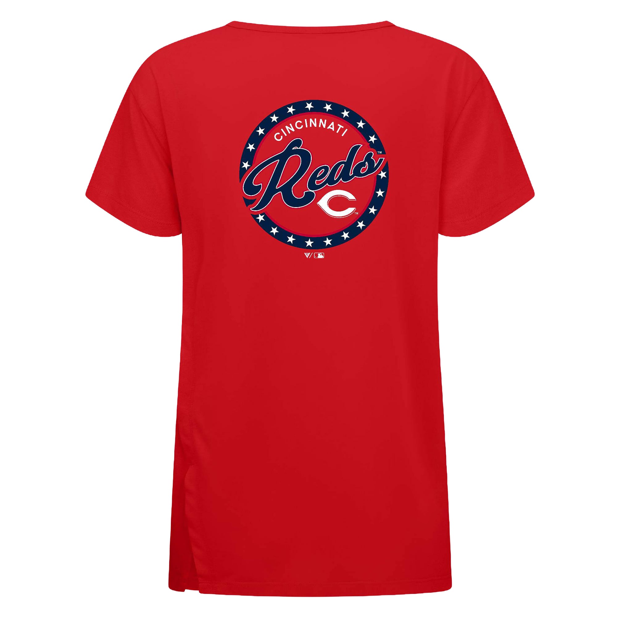 Women's Levelwear Red Cincinnati Reds Independence Day Influx Constellation T-Shirt