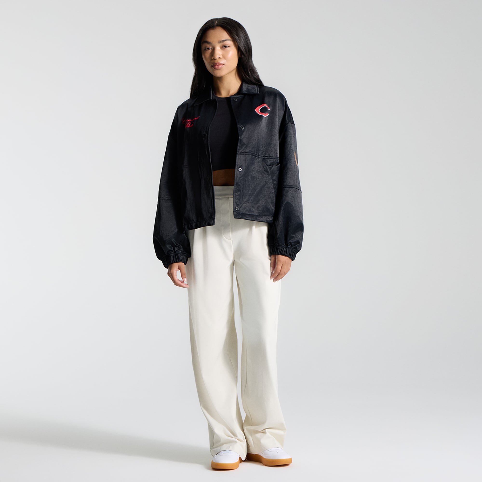 Women's lululemon Black Cincinnati Reds Coaches Jacket
