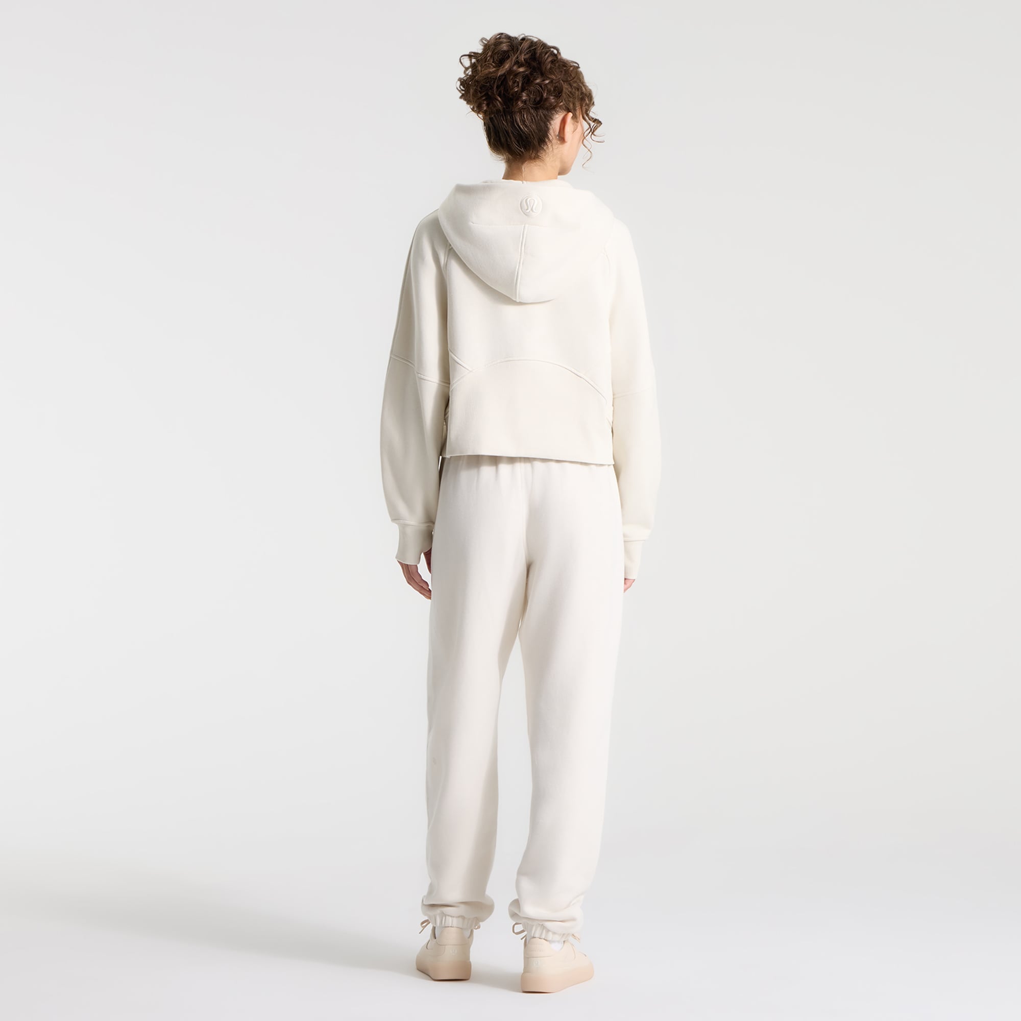 Women's lululemon Light Ivory Cincinnati Reds Scuba Oversized Half-Zip Hoodie