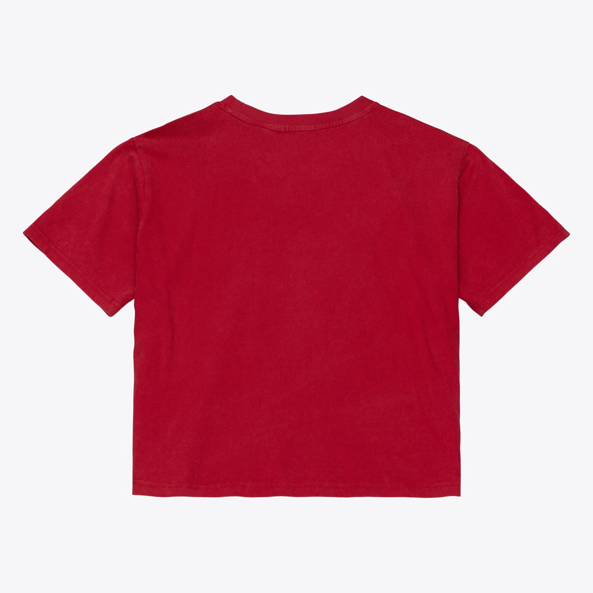 Women's Mitchell & Ness Red Cincinnati Reds Core Essentials Boxy Crop T-Shirt