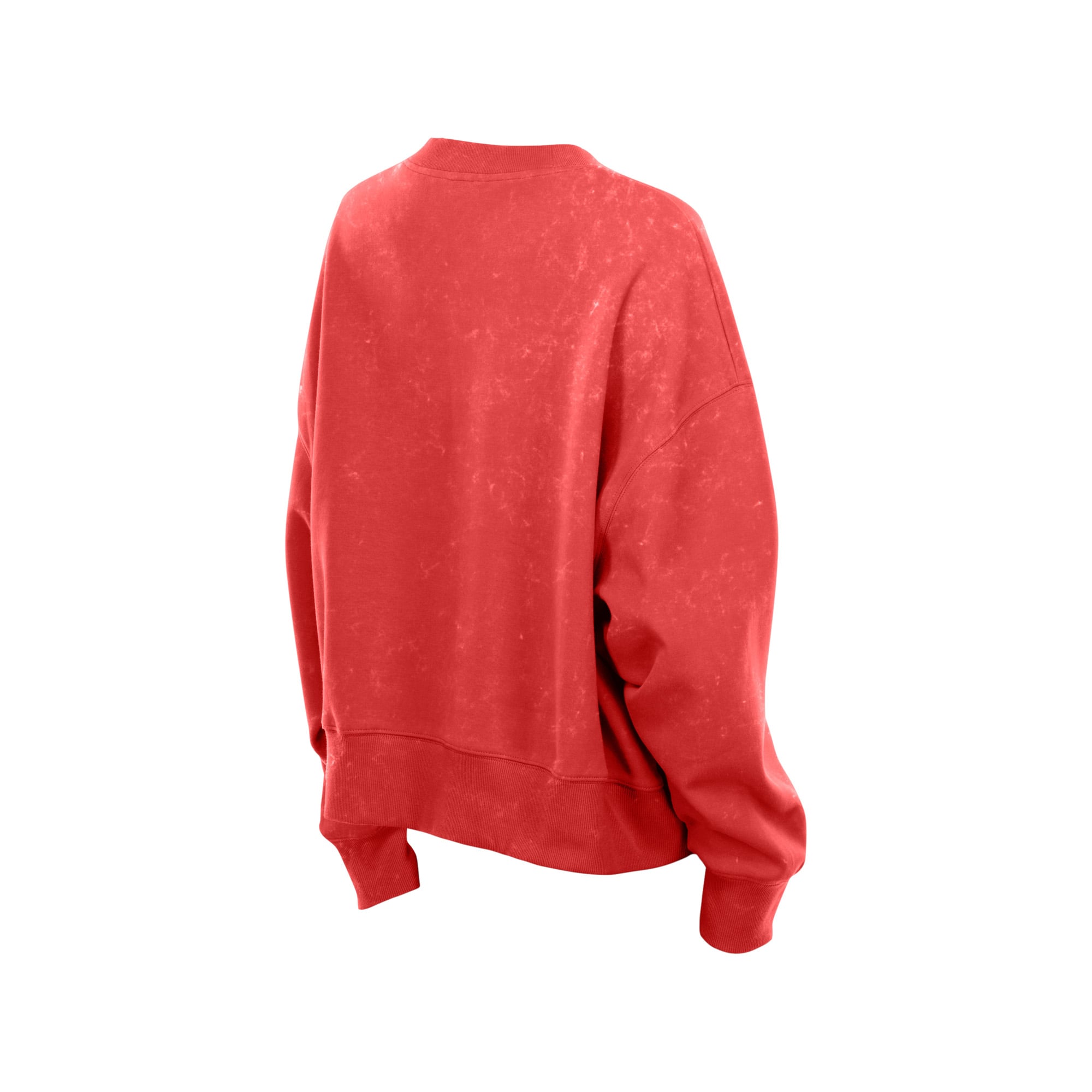 Women's New Era Red Cincinnati Reds Throwback Mineral Wash Boxy Sweatshirt