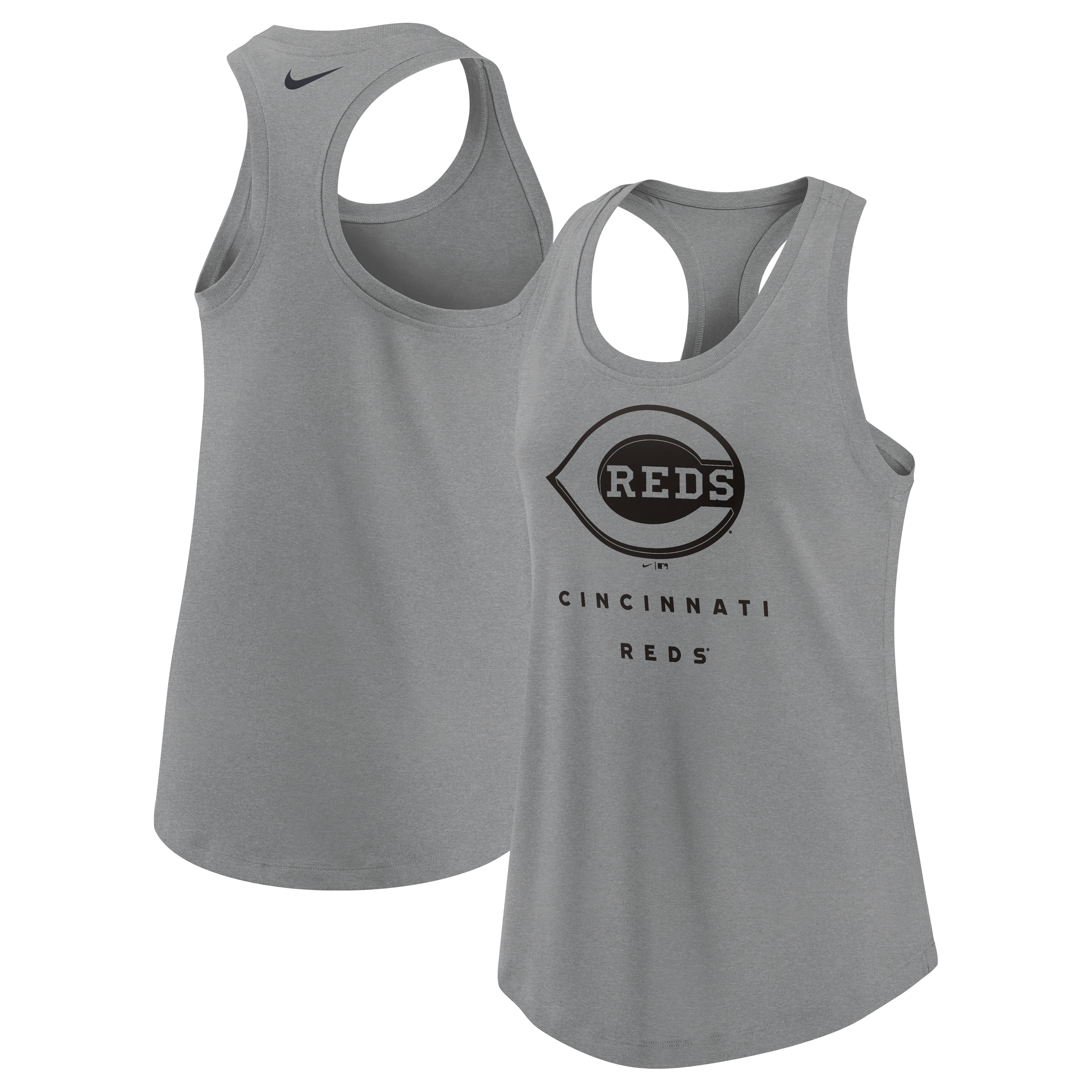 Débardeur dos nageur Nike Cincinnati Reds gris chiné pour femme