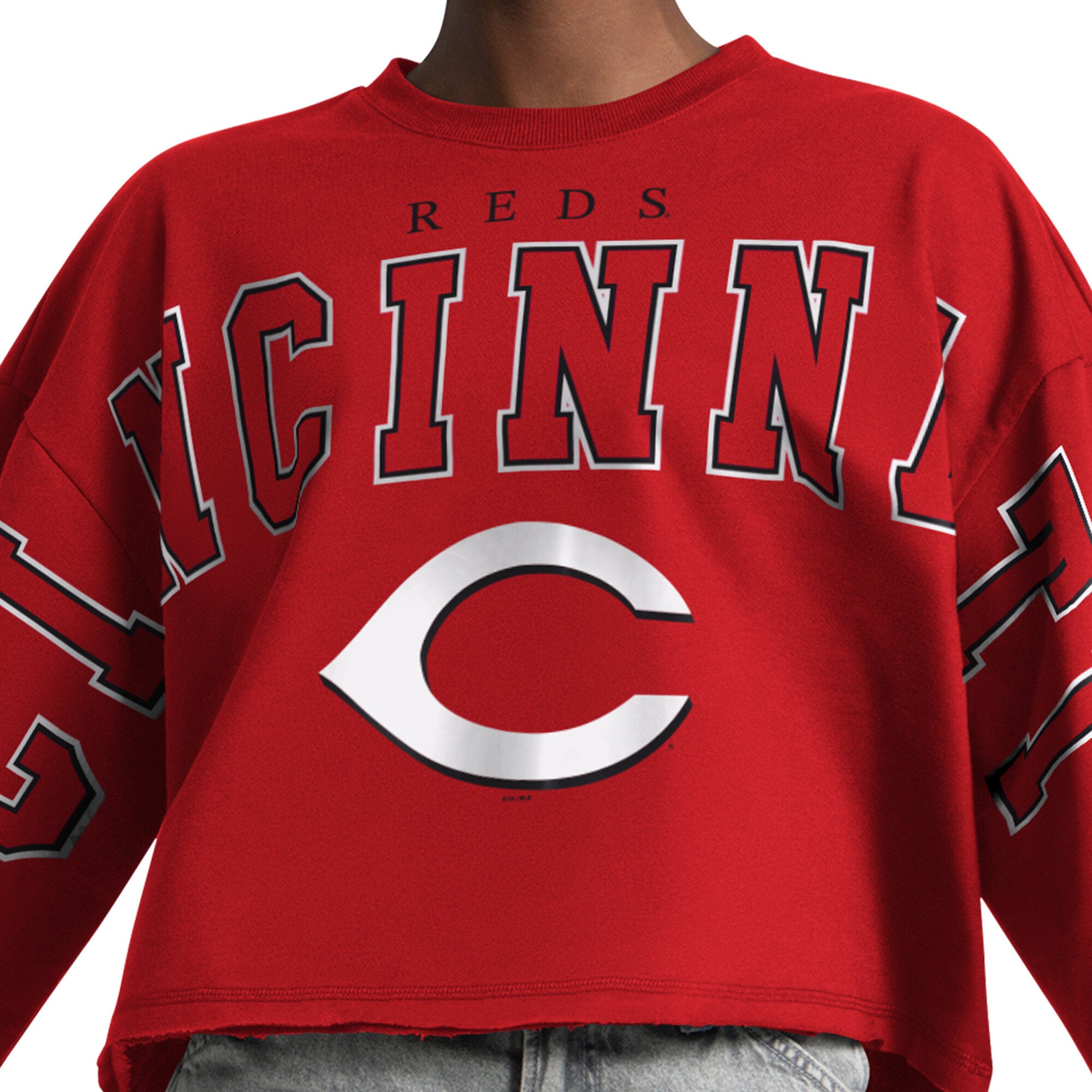Sweat-shirt court Starter Red Cincinnati Reds Bleachers II pour femme