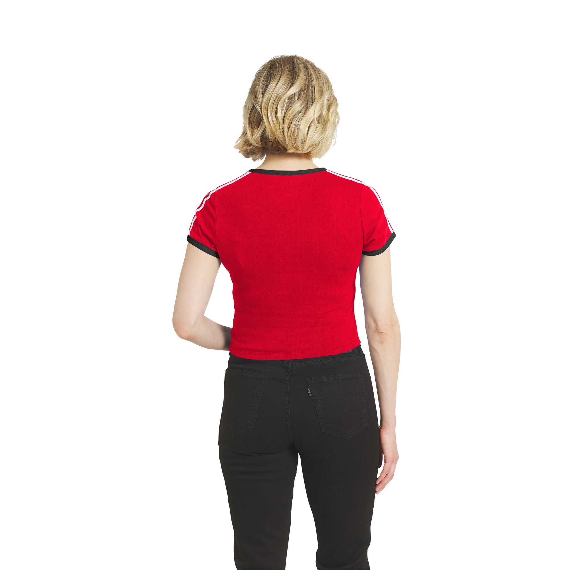 T-shirt court rétro rouge Cincinnati Reds pour femme, par Erin Andrews
